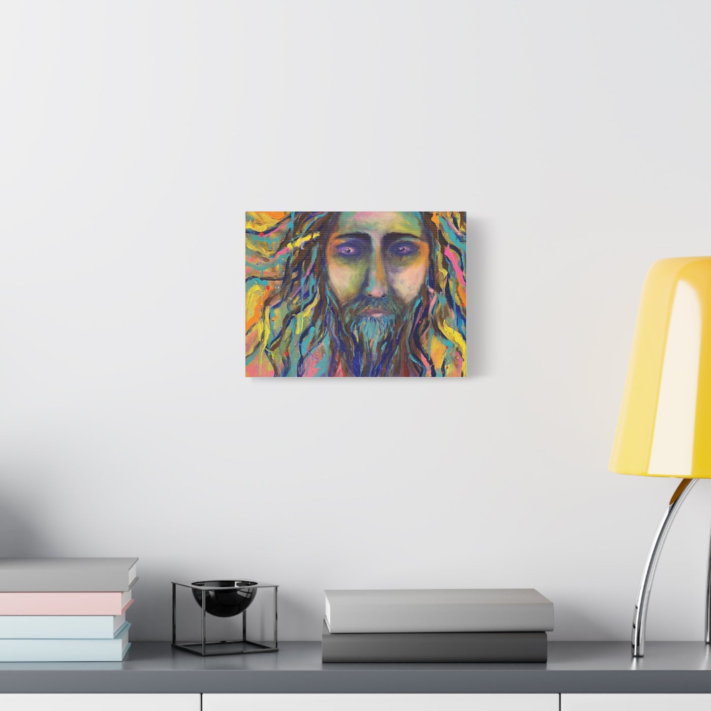 Colorful Jesus Portrait Canvas Wall Art