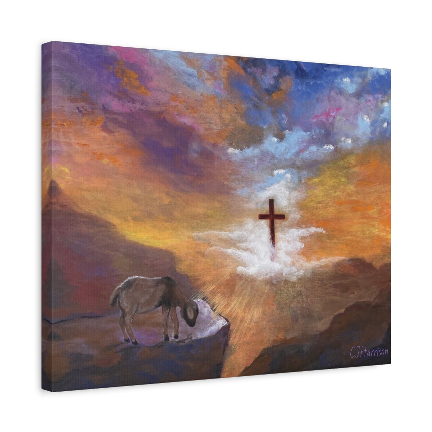 The Substitute, Lamb and Cross> Canvas Wall Art