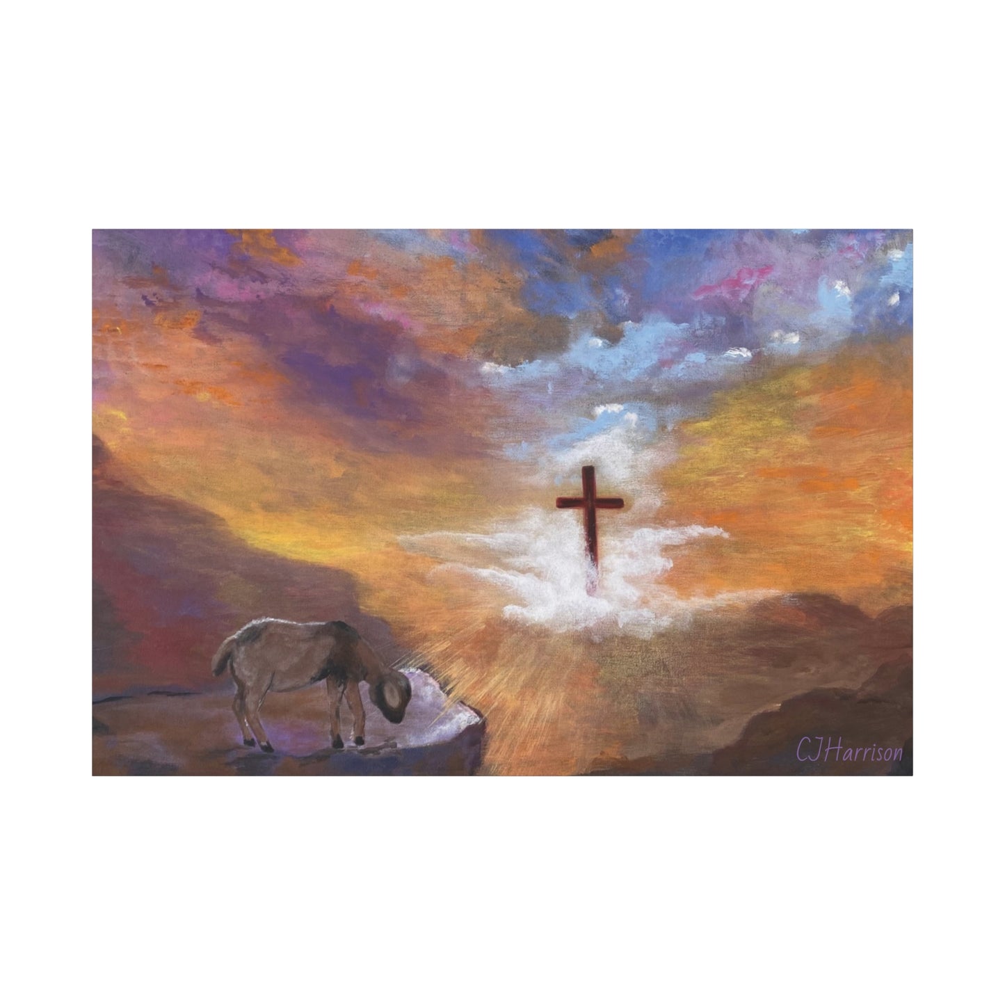 The Substitute, Lamb and Cross> Canvas Wall Art
