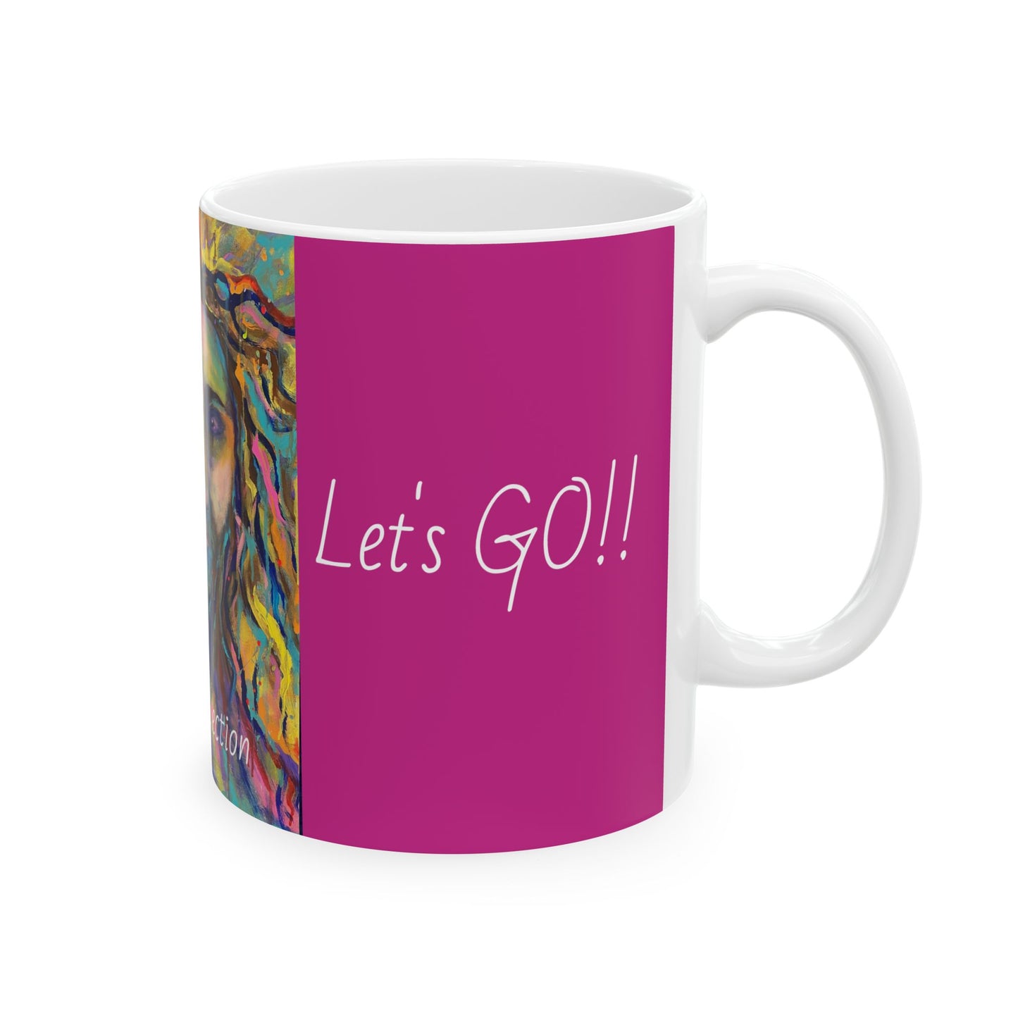 Let Go, Let's Go! Hot Pink, Ceramic Mug, (11oz, 15oz)
