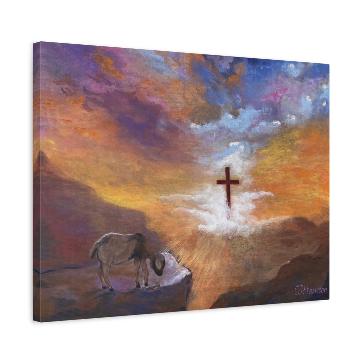 The Substitute, Lamb and Cross> Canvas Wall Art
