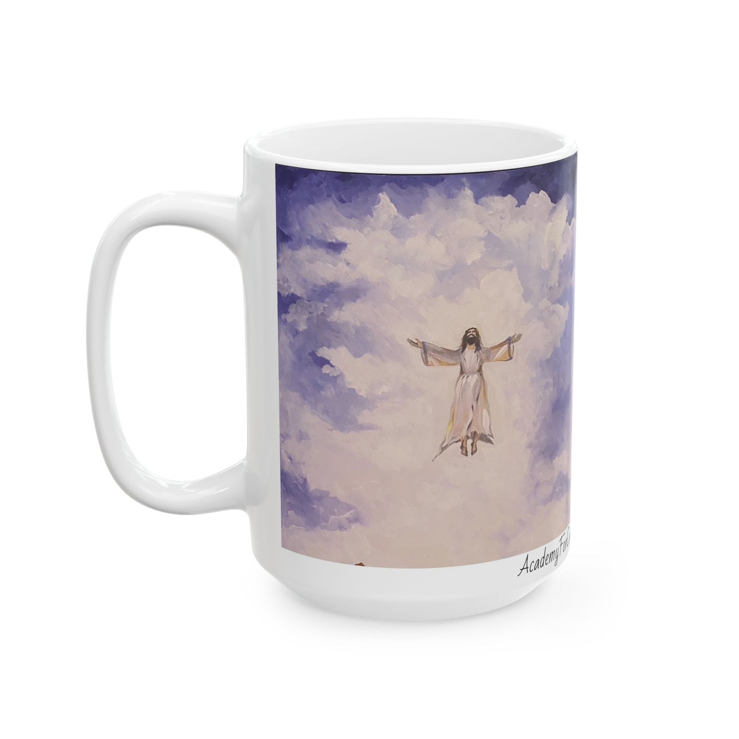 RISE , White Ceramic Mug, (11oz, 15oz)