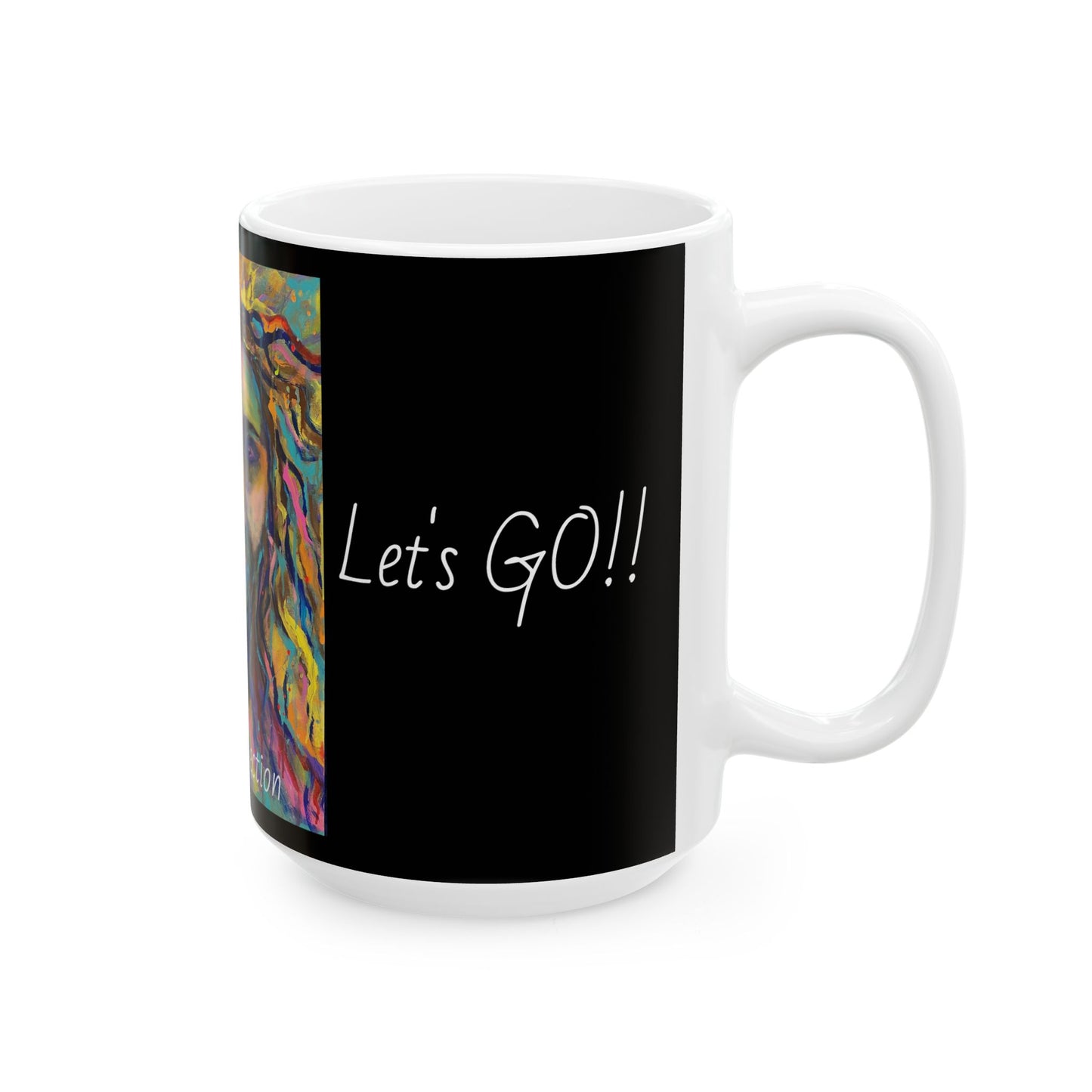 Let Go, Let's Go! Black Ceramic Mug, (11oz, 15oz)