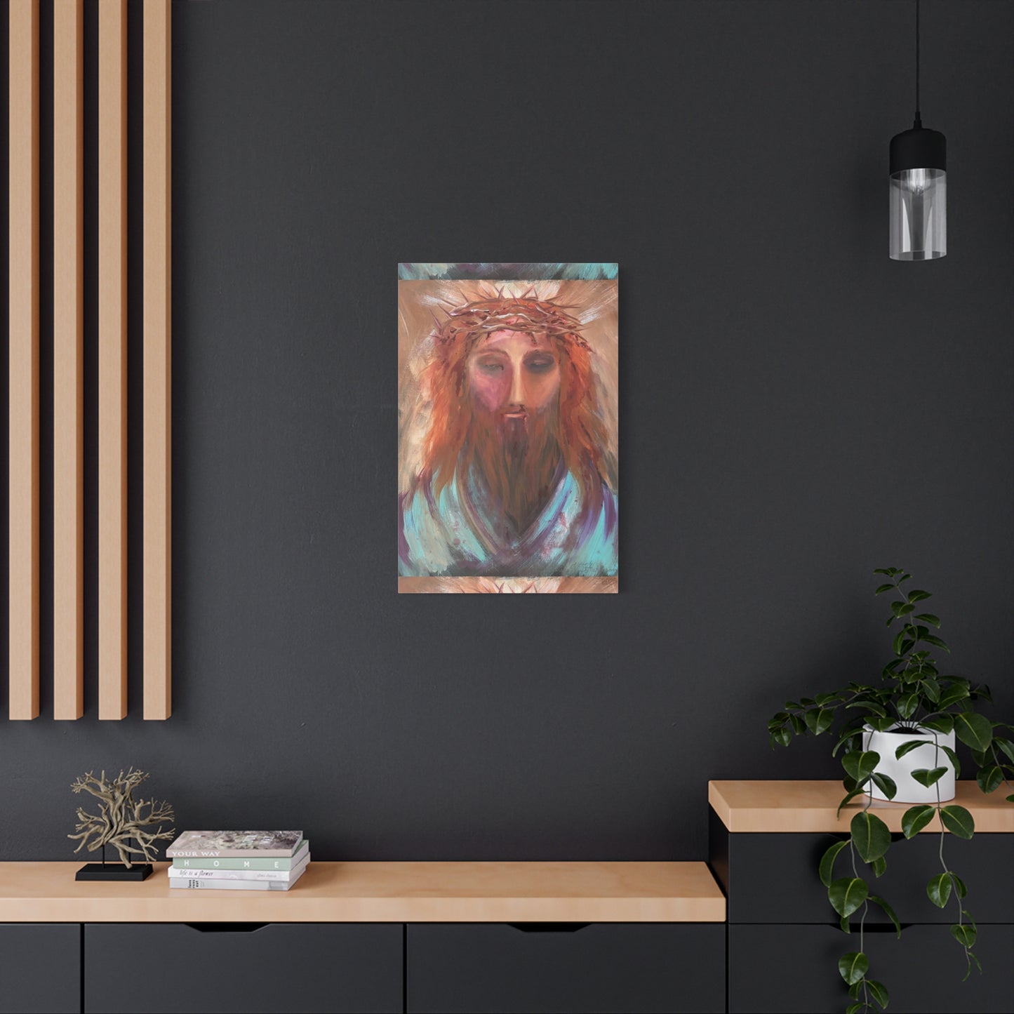 Jesus Portrait 'Sacred Surrender' Canvas Wall Art