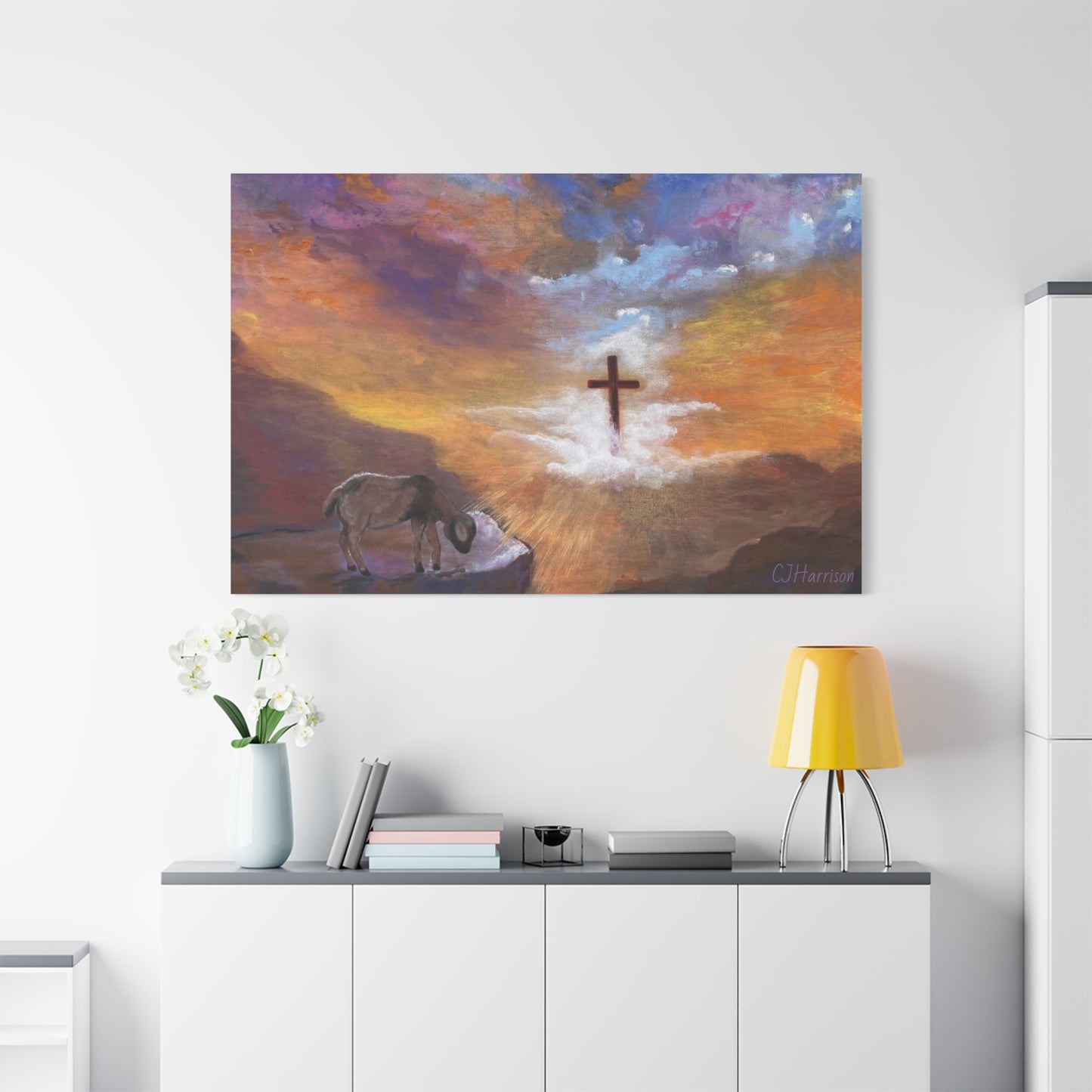 The Substitute, Lamb and Cross> Canvas Wall Art