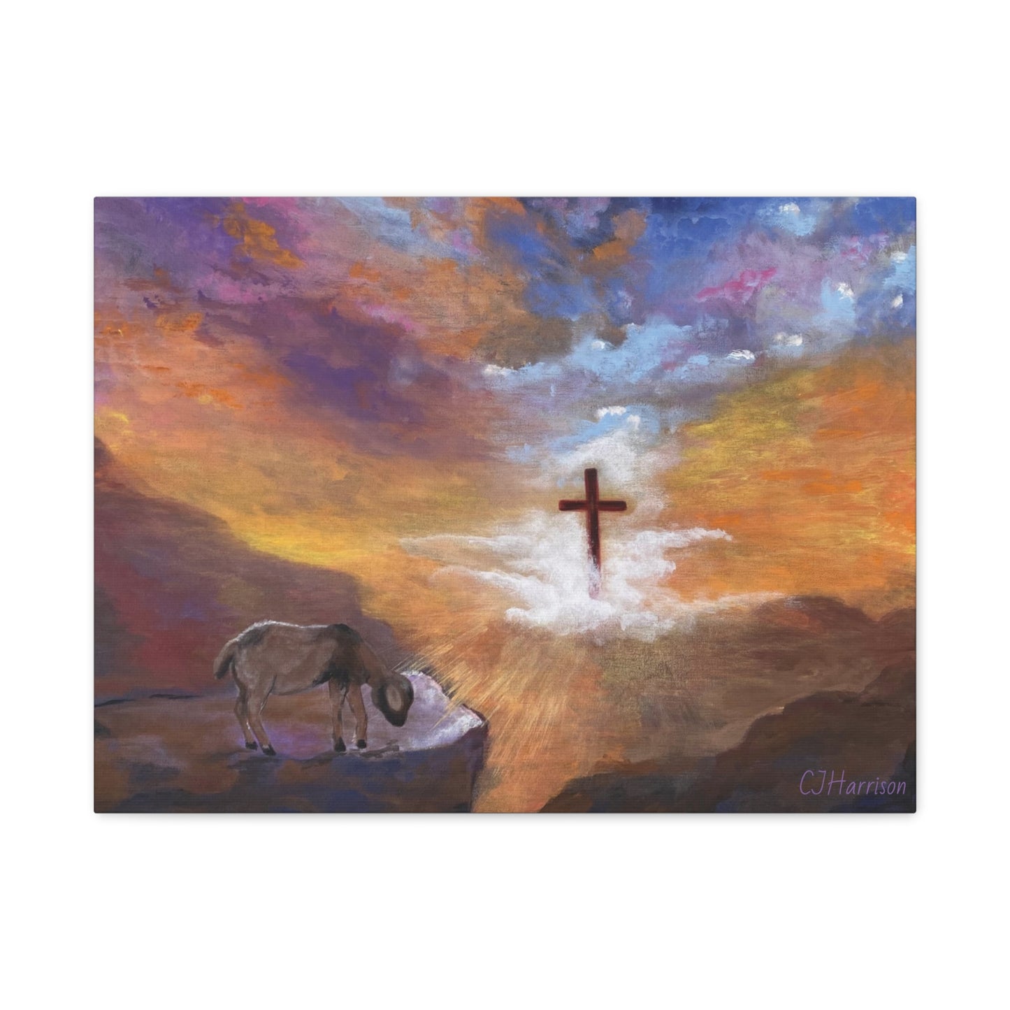 The Substitute, Lamb and Cross> Canvas Wall Art