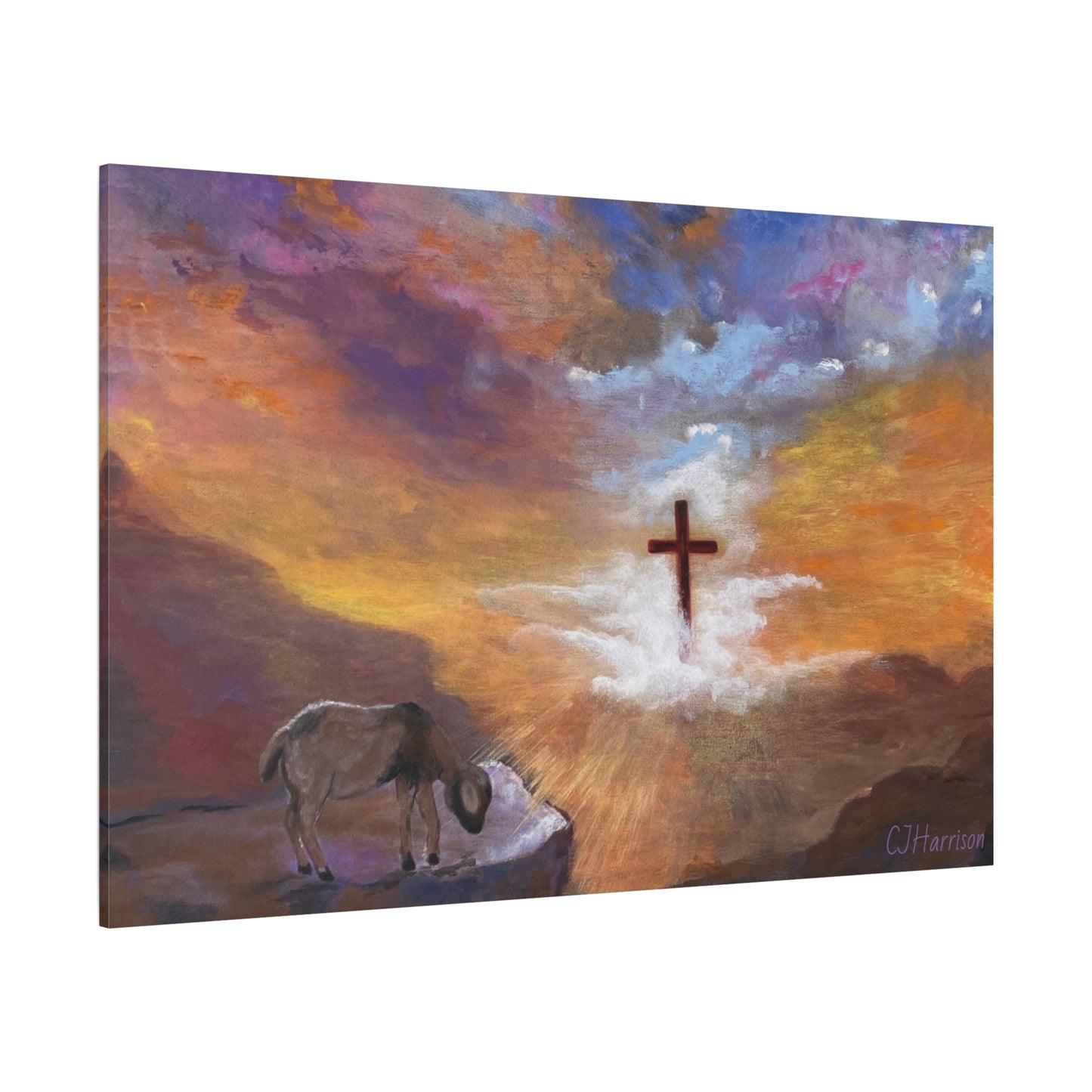 The Substitute, Lamb and Cross> Canvas Wall Art