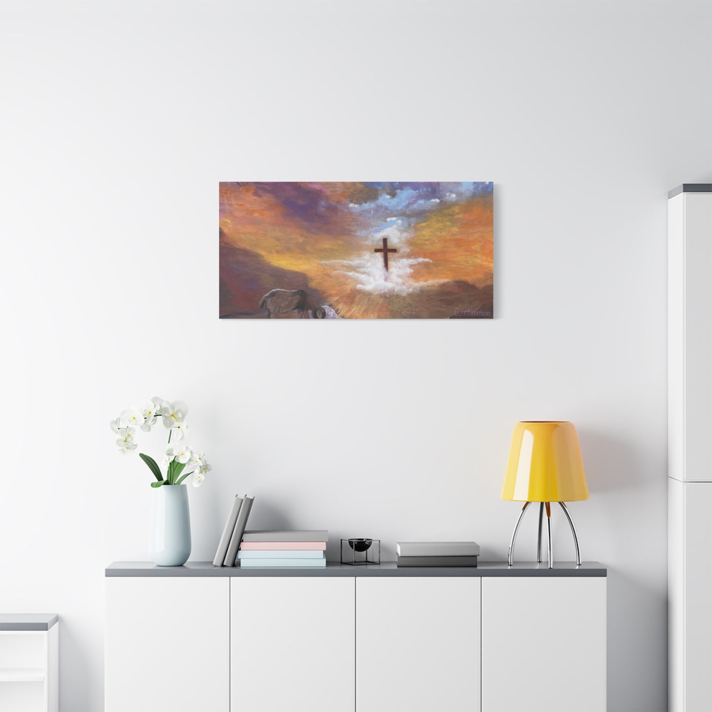 The Substitute, Lamb and Cross> Canvas Wall Art