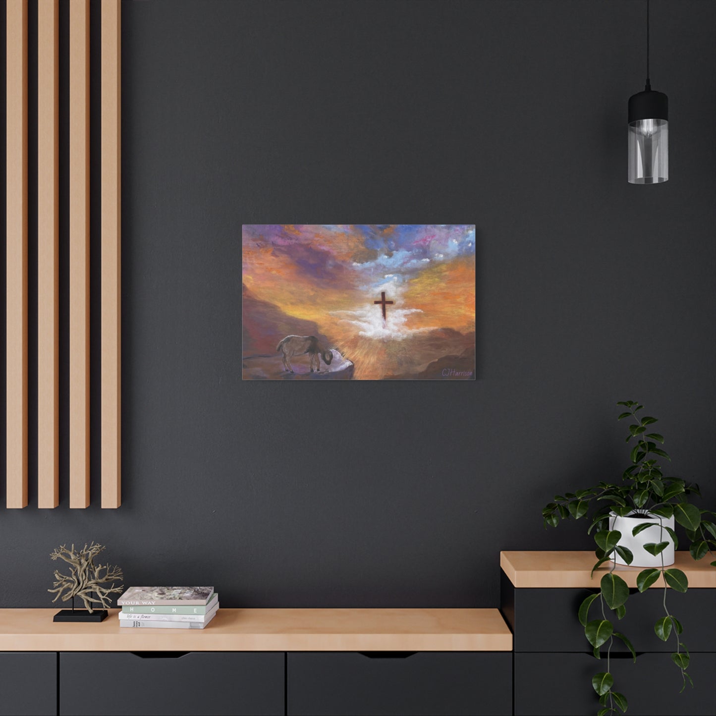 The Substitute, Lamb and Cross> Canvas Wall Art