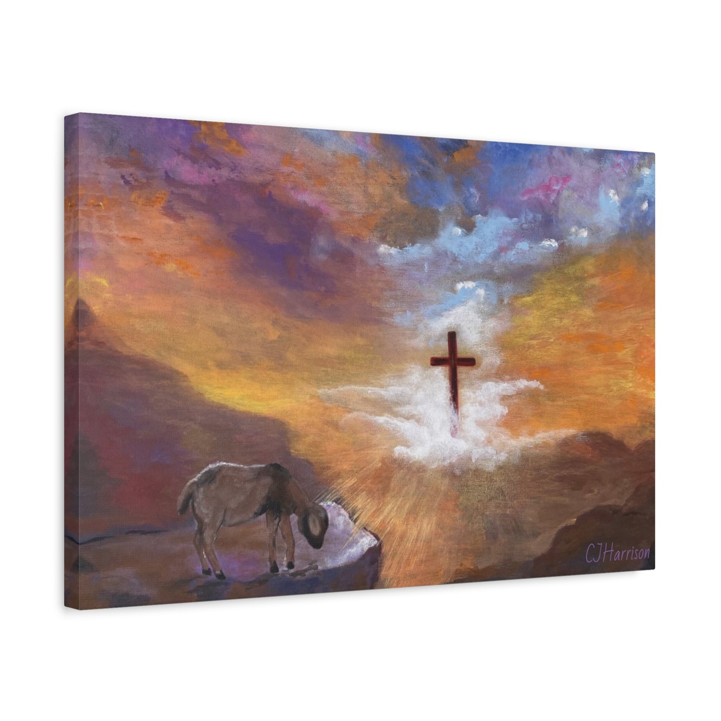The Substitute, Lamb and Cross> Canvas Wall Art