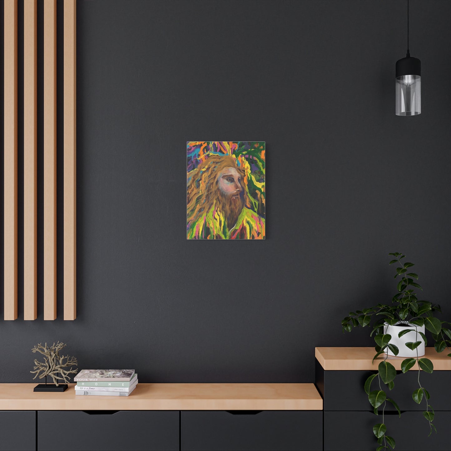 Colorful Jesus Portrait Canvas Wall Art