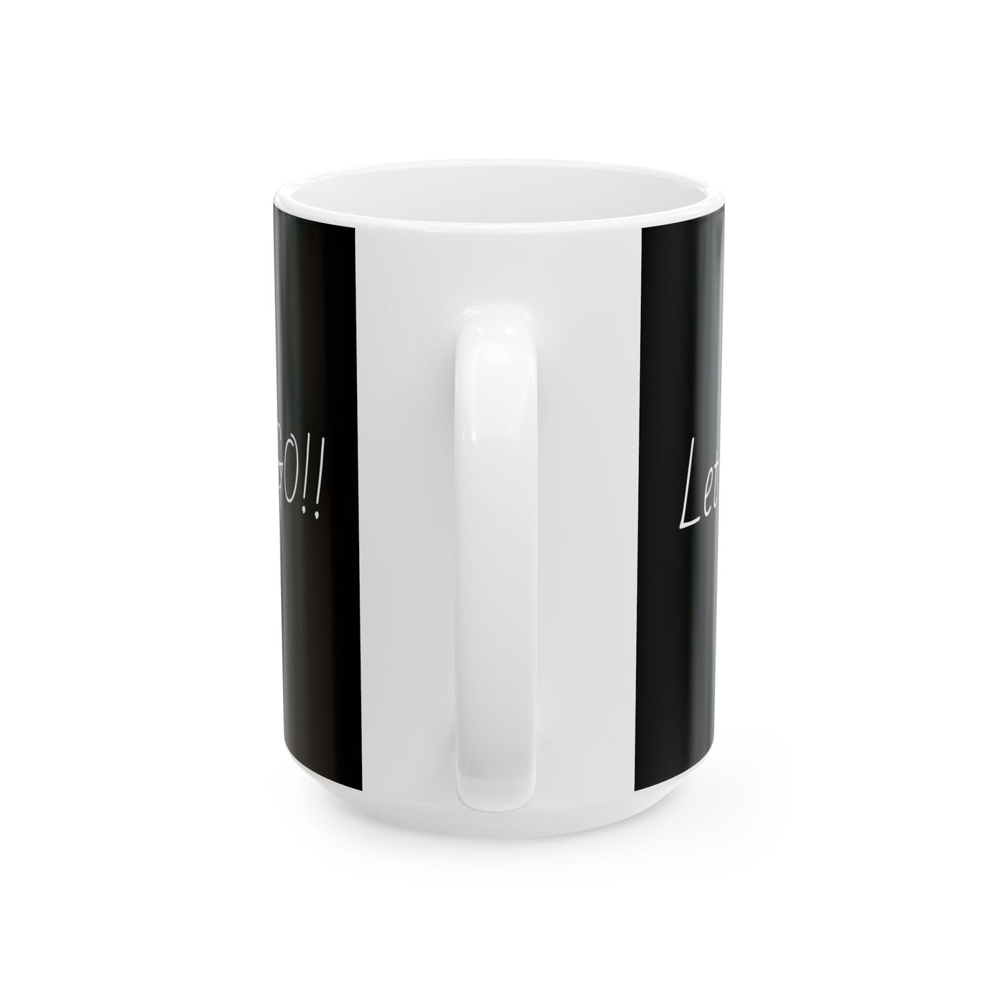 Let Go, Let's Go! Black Ceramic Mug, (11oz, 15oz)