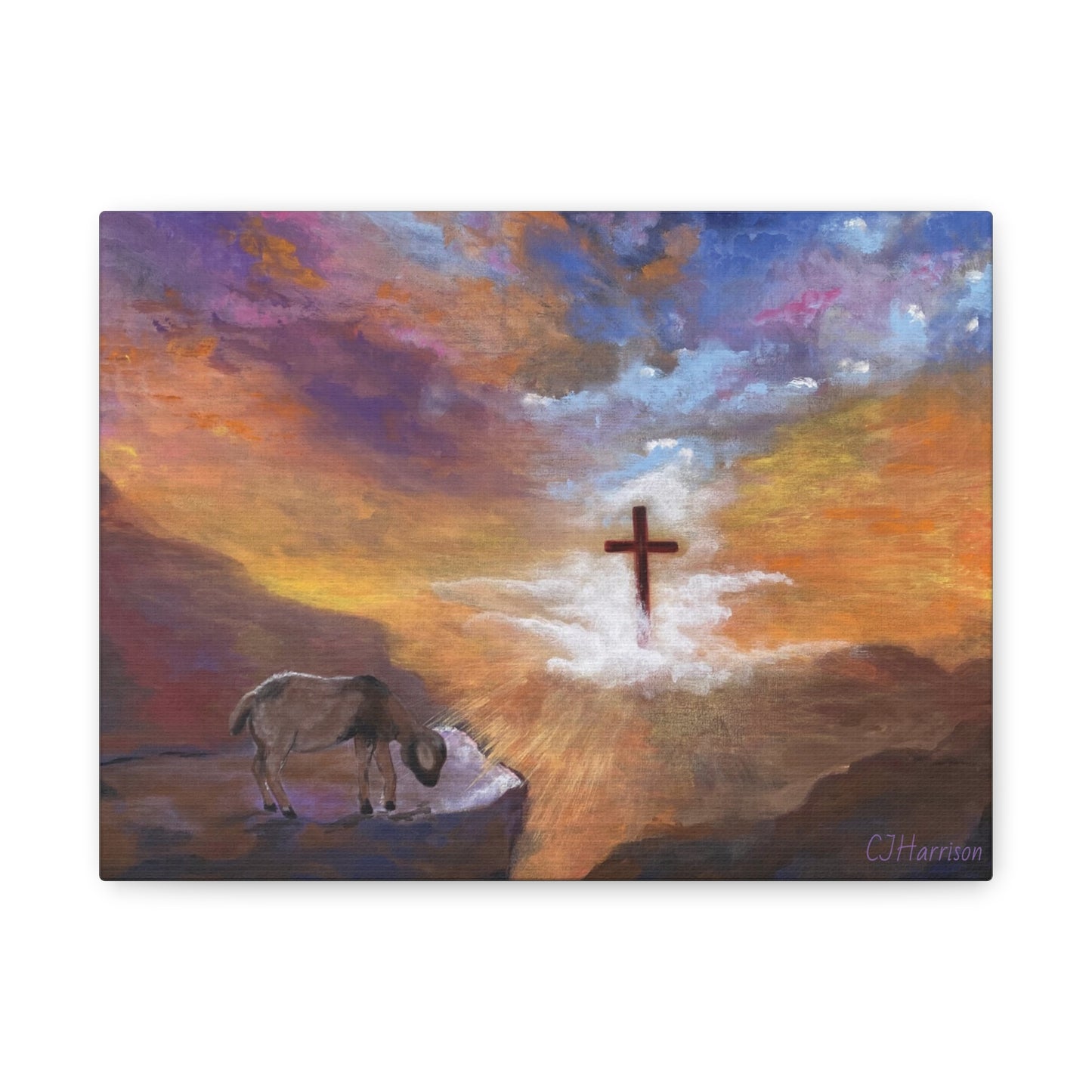 The Substitute, Lamb and Cross> Canvas Wall Art