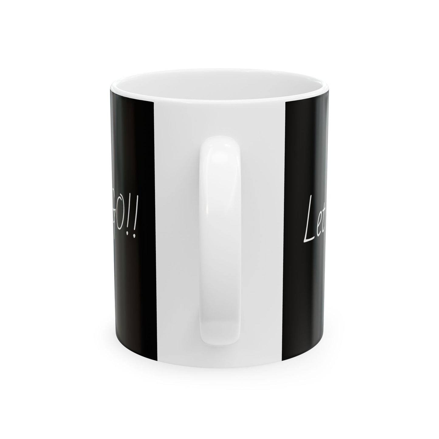 Let Go, Let's Go! Black Ceramic Mug, (11oz, 15oz)