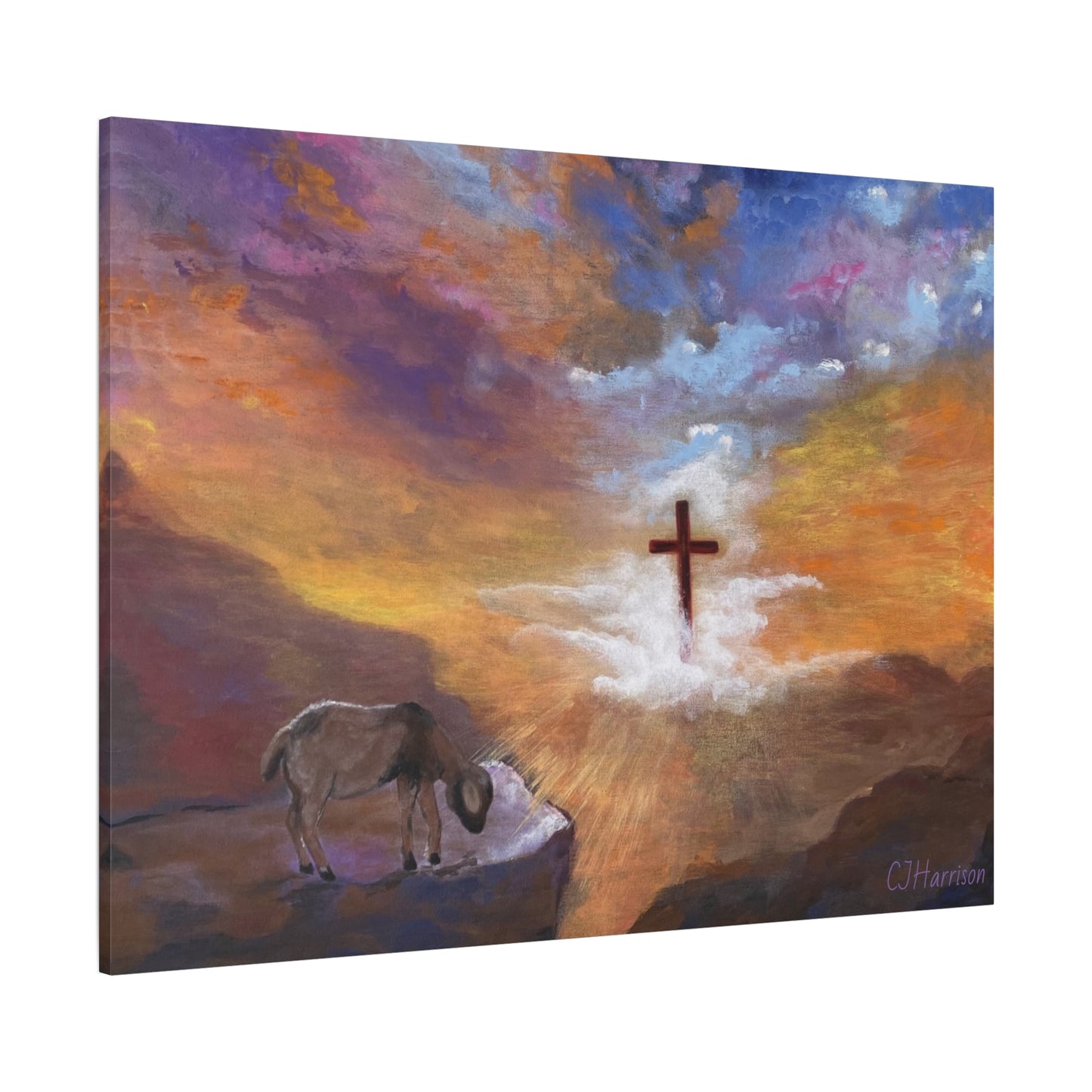 The Substitute, Lamb and Cross> Canvas Wall Art