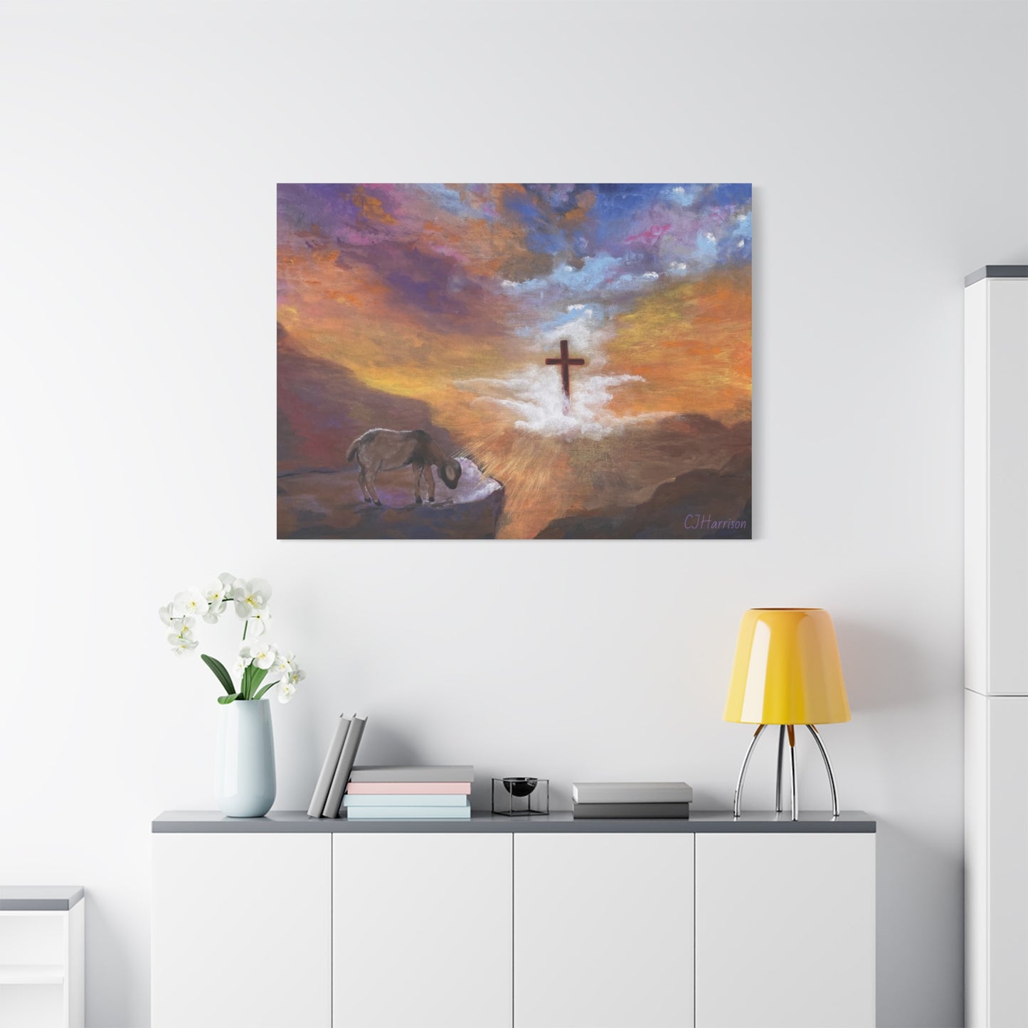 The Substitute, Lamb and Cross> Canvas Wall Art