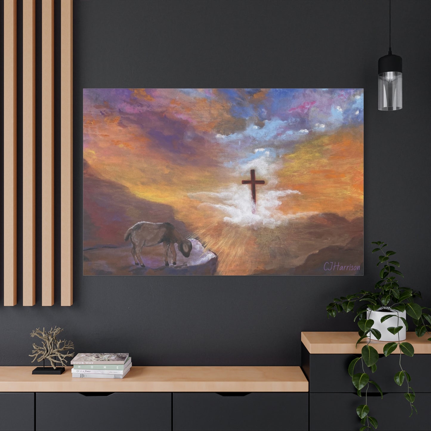 The Substitute, Lamb and Cross> Canvas Wall Art