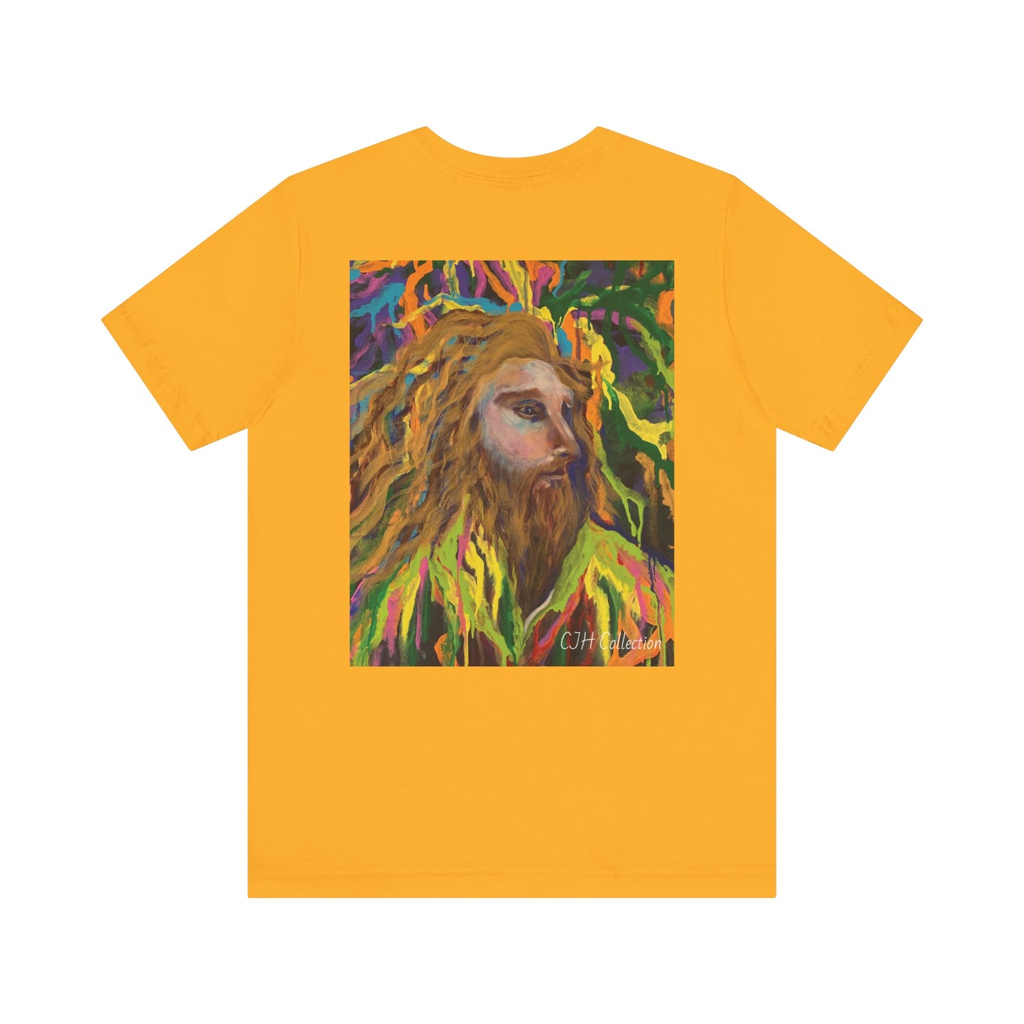 Change Maker Miracle Creator!  Artistic Unisex Short Sleeve Tee - Vibrant Spiritual Design - Image on Back