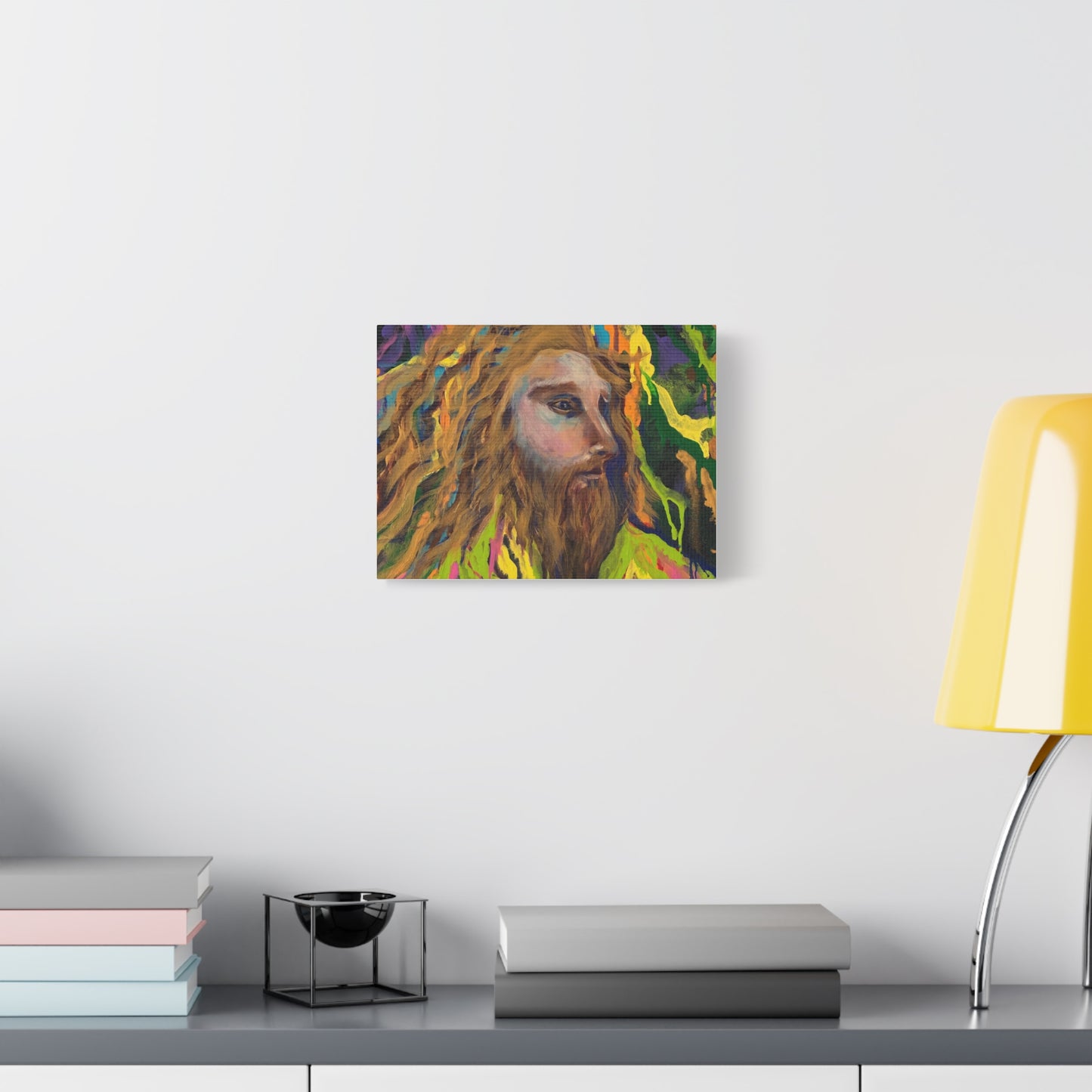 Colorful Jesus Portrait Canvas Wall Art