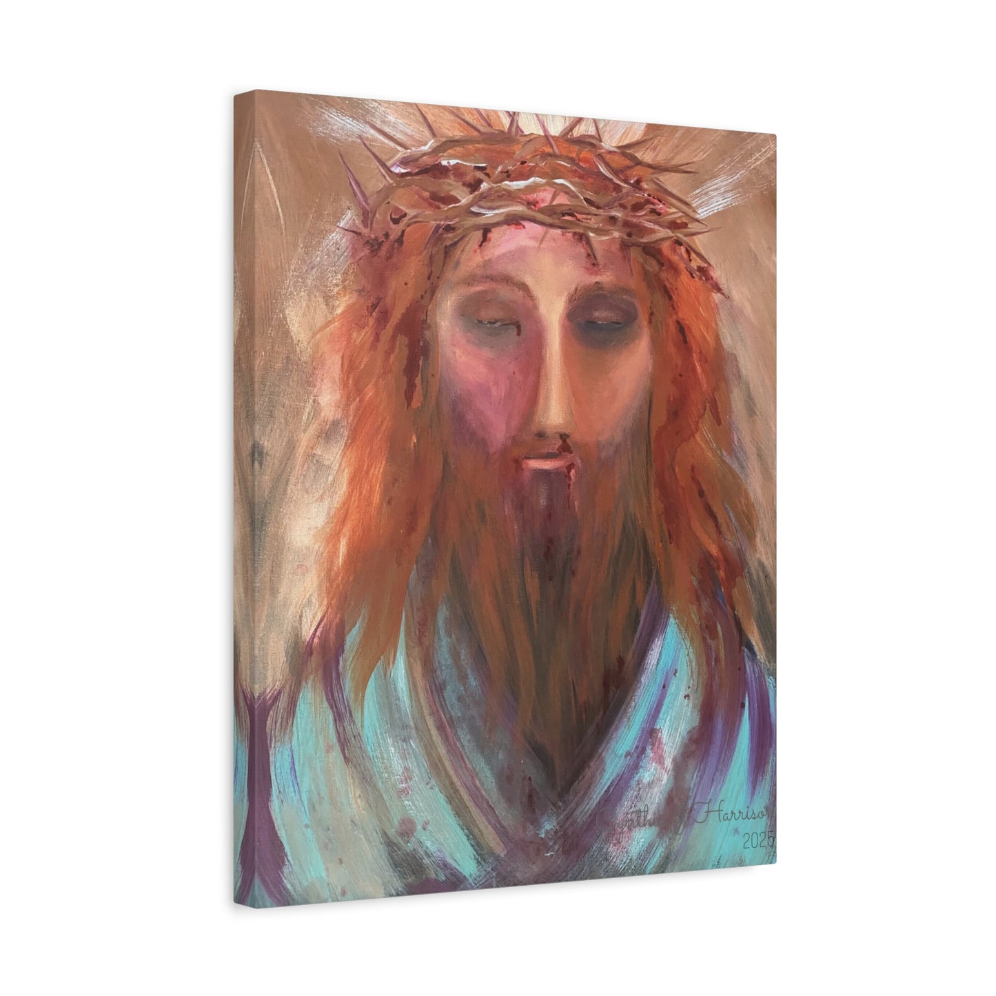 Jesus Portrait 'Sacred Surrender' Canvas Wall Art
