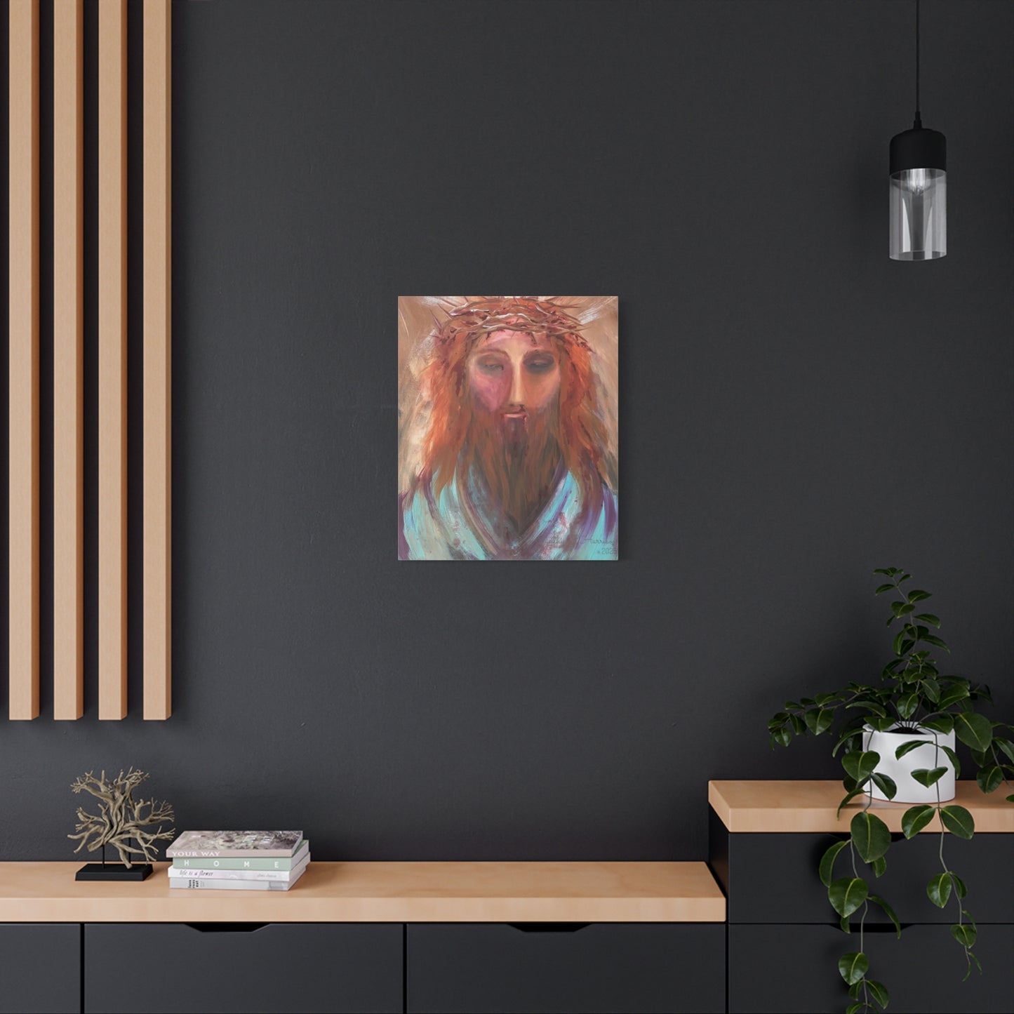 Jesus Portrait 'Sacred Surrender' Canvas Wall Art