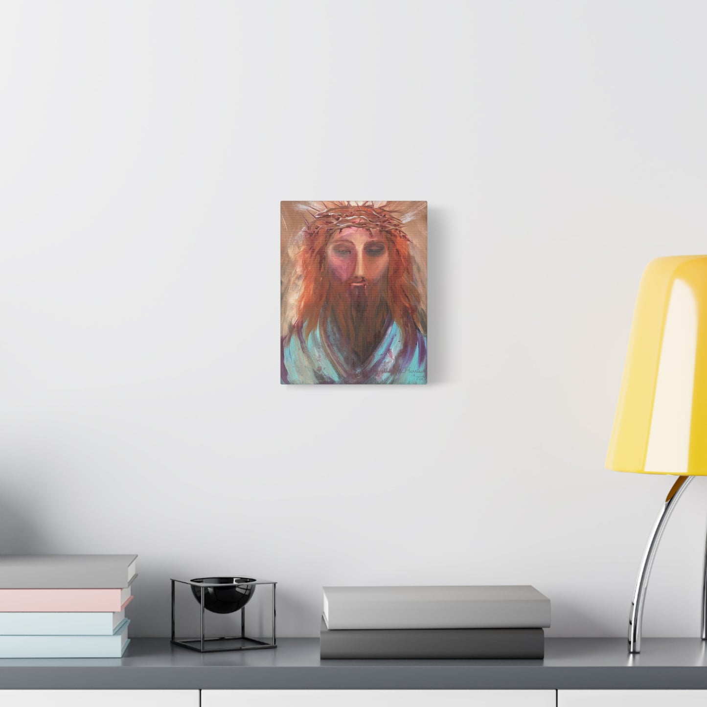 Jesus Portrait 'Sacred Surrender' Canvas Wall Art