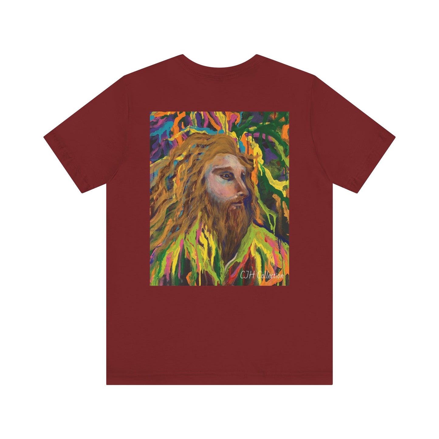 Change Maker Miracle Creator!  Artistic Unisex Short Sleeve Tee - Vibrant Spiritual Design - Image on Back