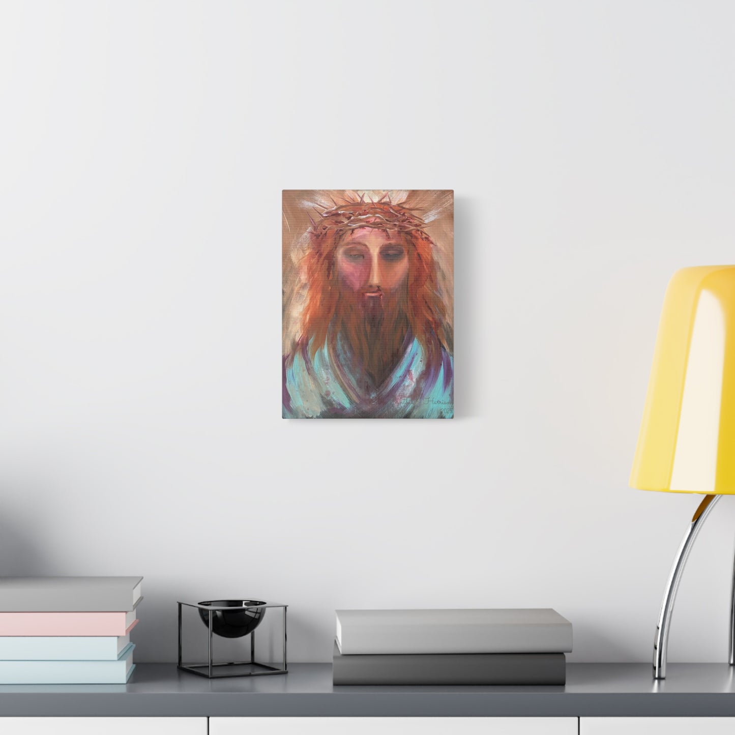 Jesus Portrait 'Sacred Surrender' Canvas Wall Art