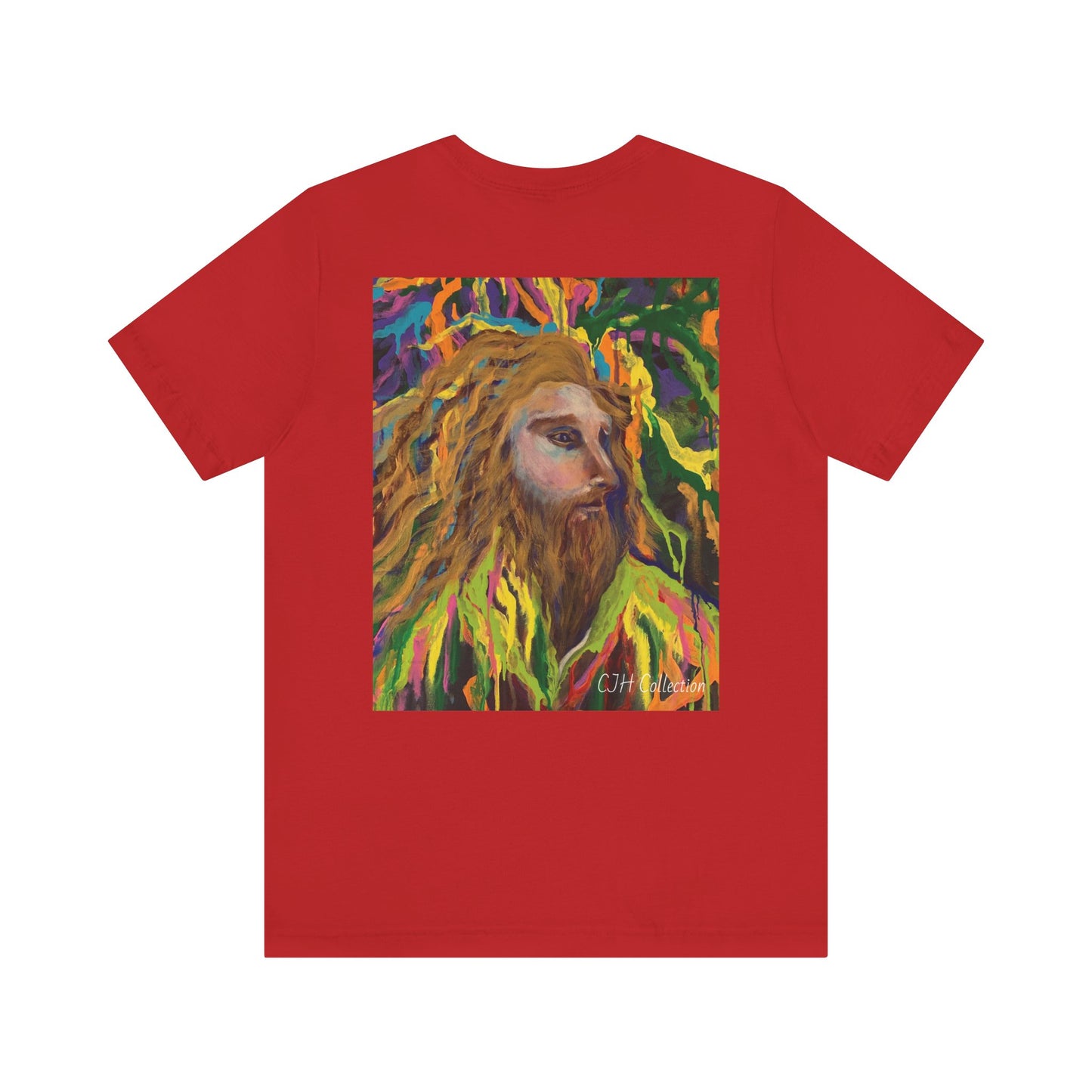 Change Maker Miracle Creator!  Artistic Unisex Short Sleeve Tee - Vibrant Spiritual Design - Image on Back