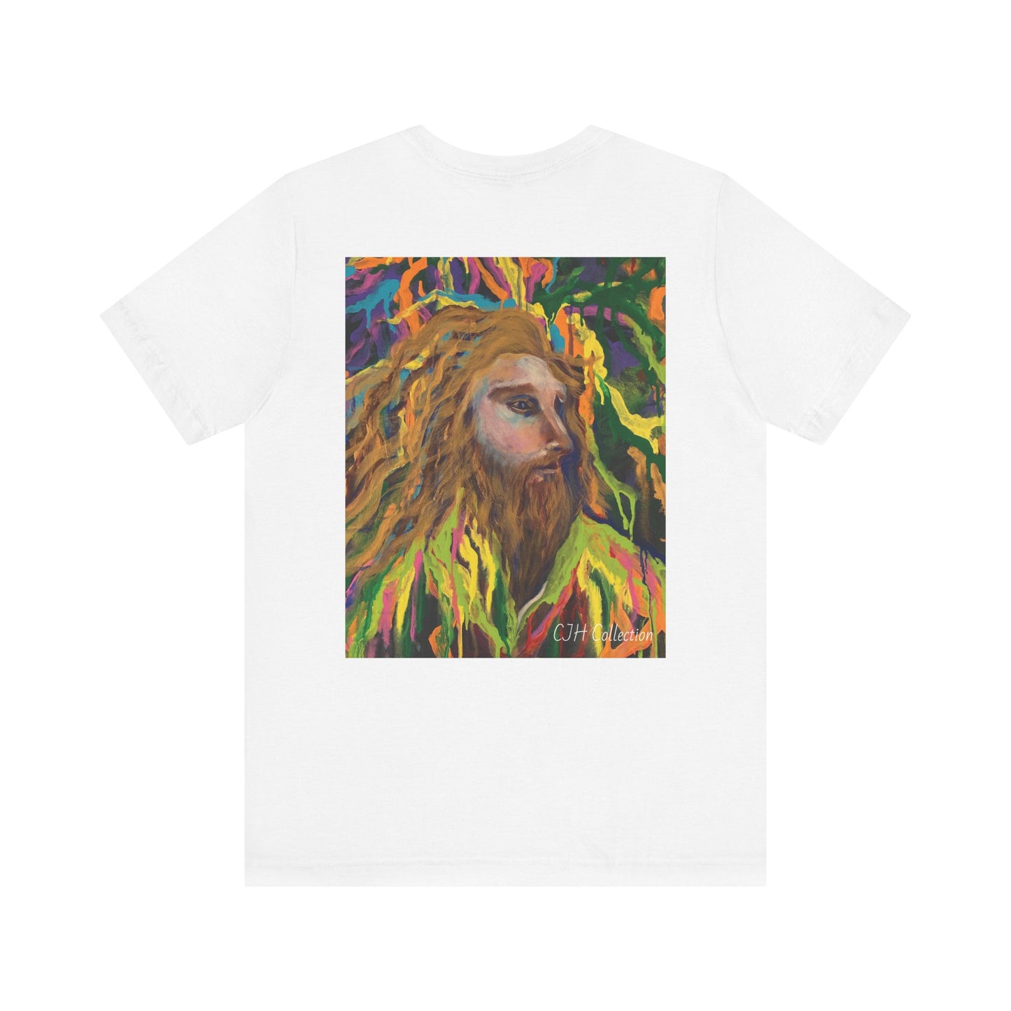 Change Maker Miracle Creator!  Artistic Unisex Short Sleeve Tee - Vibrant Spiritual Design - Image on Back