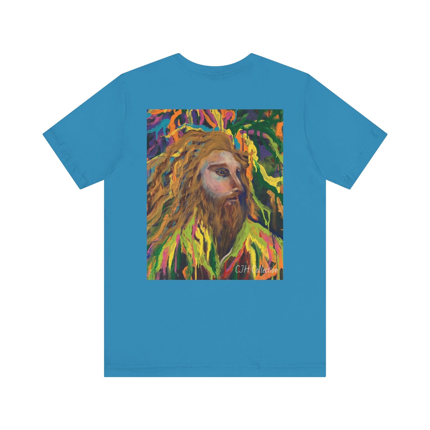 Change Maker Miracle Creator!  Artistic Unisex Short Sleeve Tee - Vibrant Spiritual Design - Image on Back