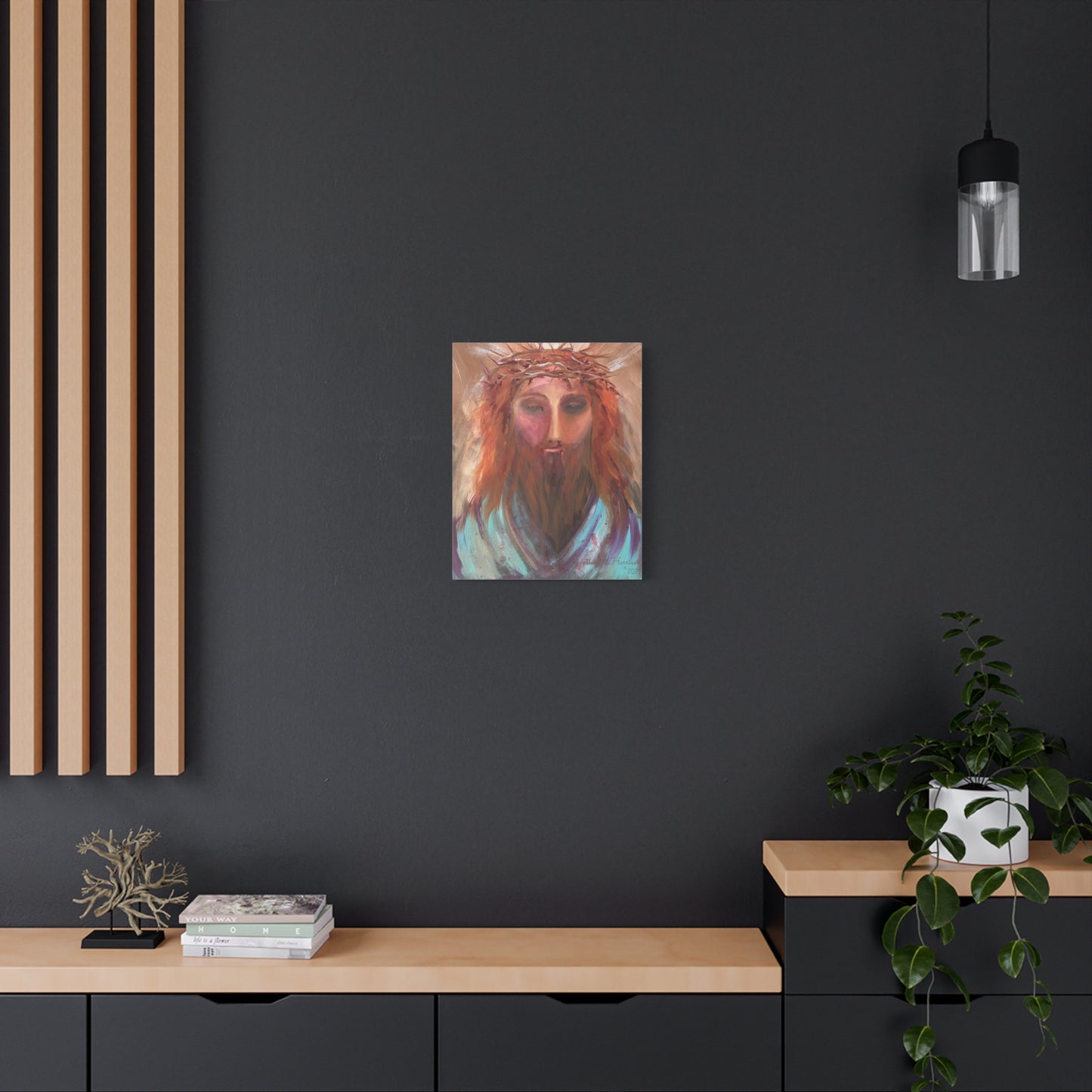 Jesus Portrait 'Sacred Surrender' Canvas Wall Art