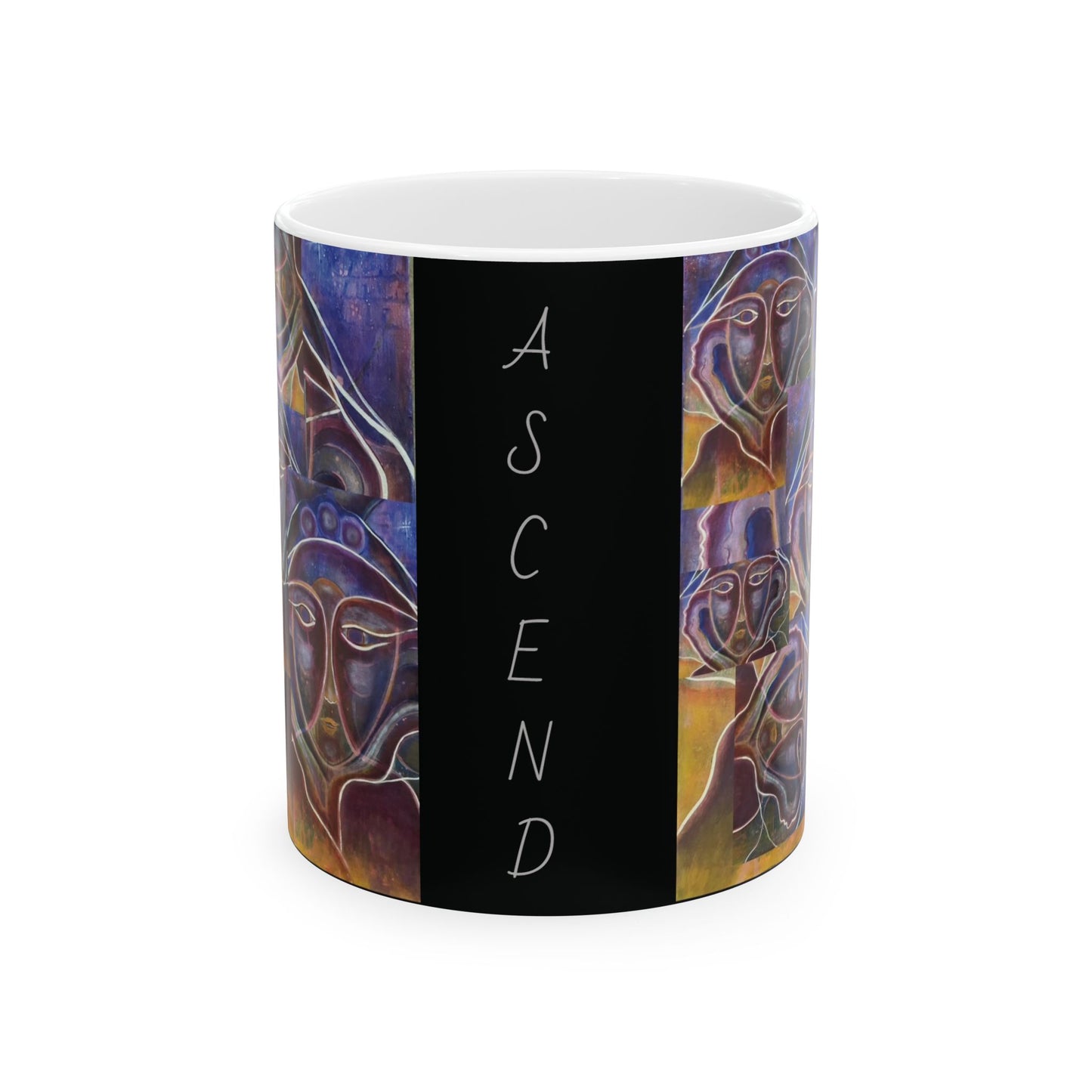 ASCEND , White Ceramic Mug, (11oz, 15oz)