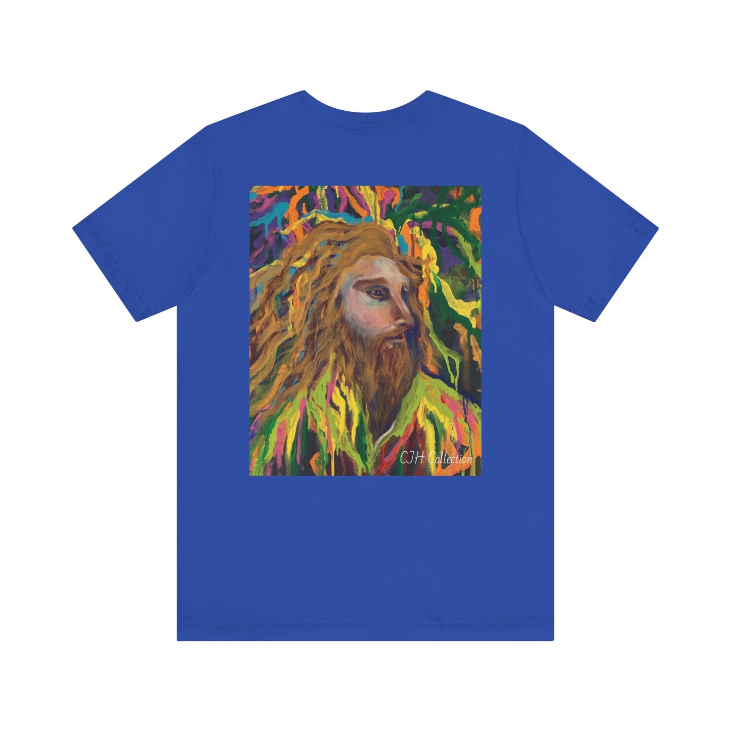 Change Maker Miracle Creator!  Artistic Unisex Short Sleeve Tee - Vibrant Spiritual Design - Image on Back