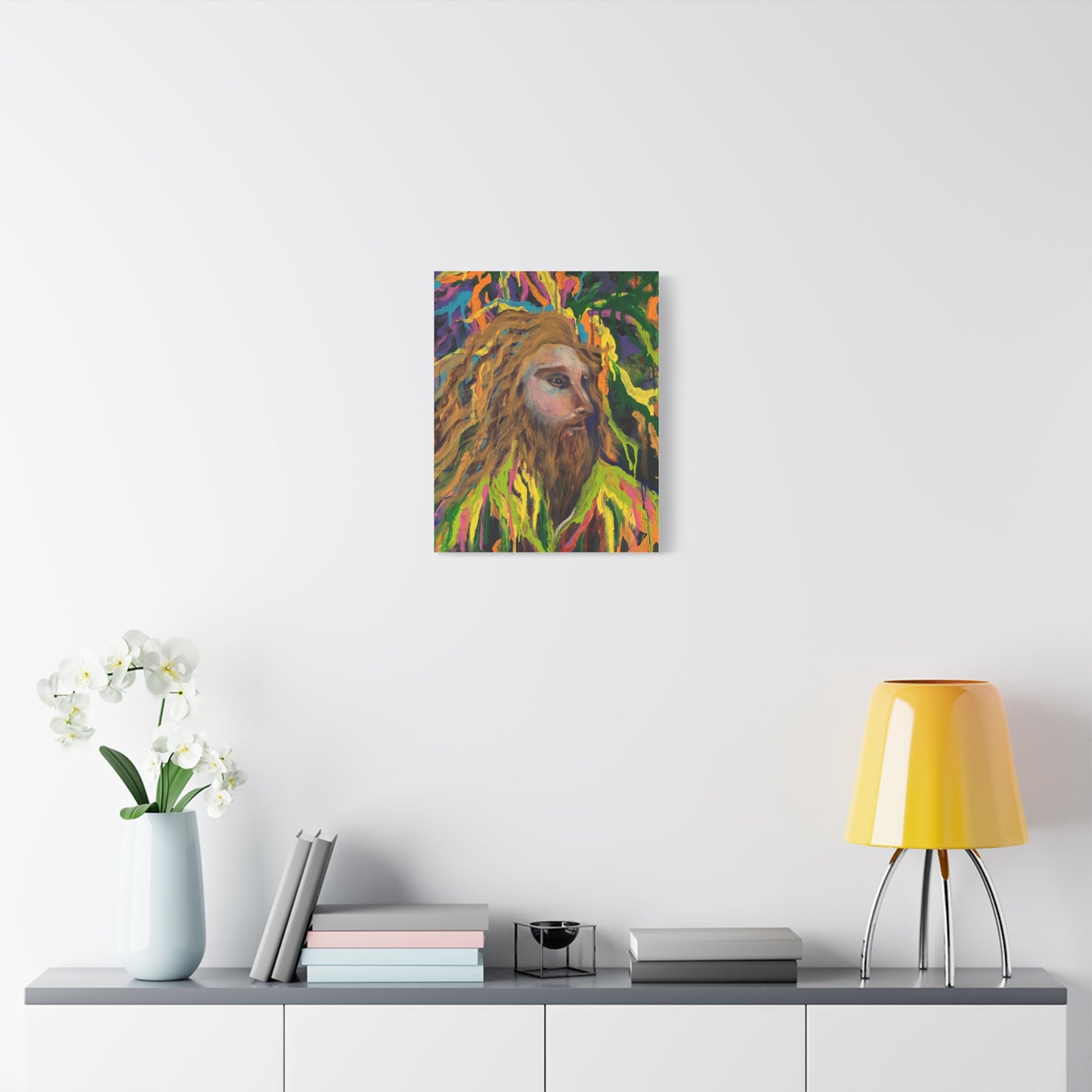 Colorful Jesus Portrait Canvas Wall Art