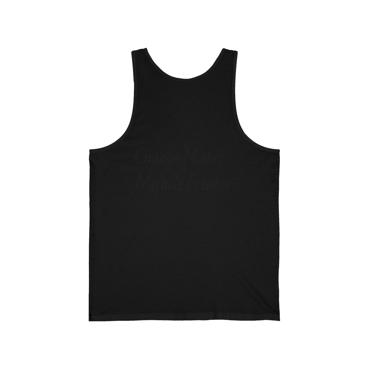 Change Maker, image on front Unisex Jersey Tank
