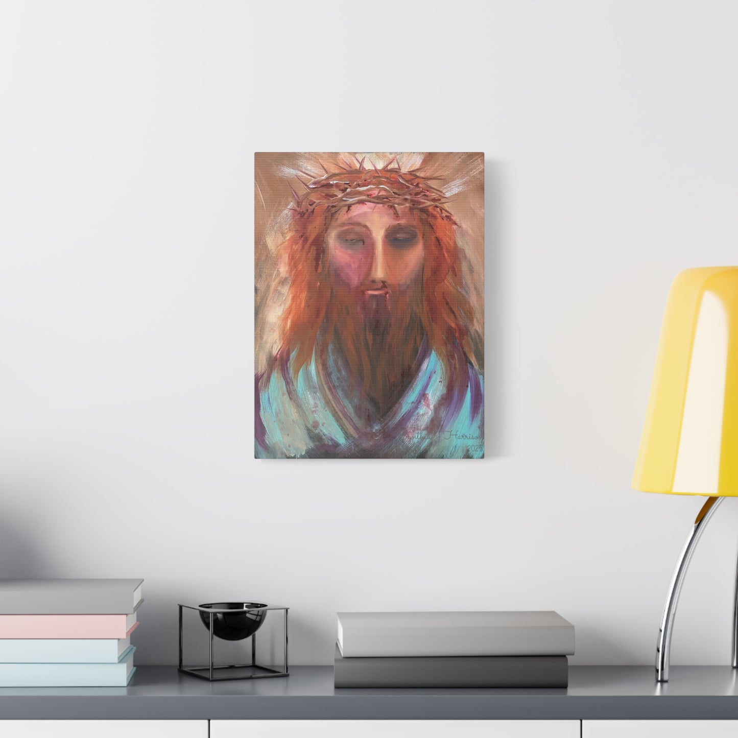 Jesus Portrait 'Sacred Surrender' Canvas Wall Art