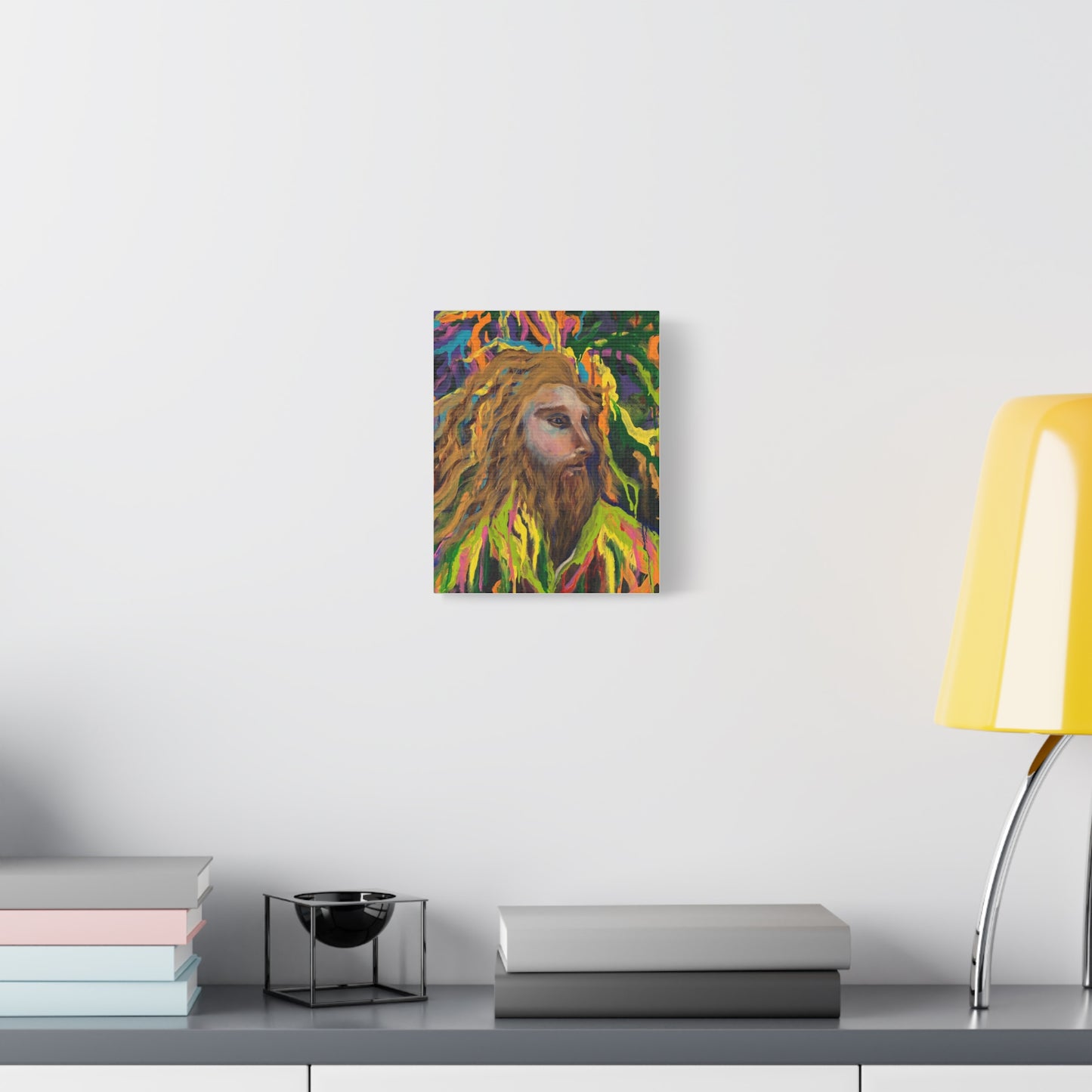Colorful Jesus Portrait Canvas Wall Art