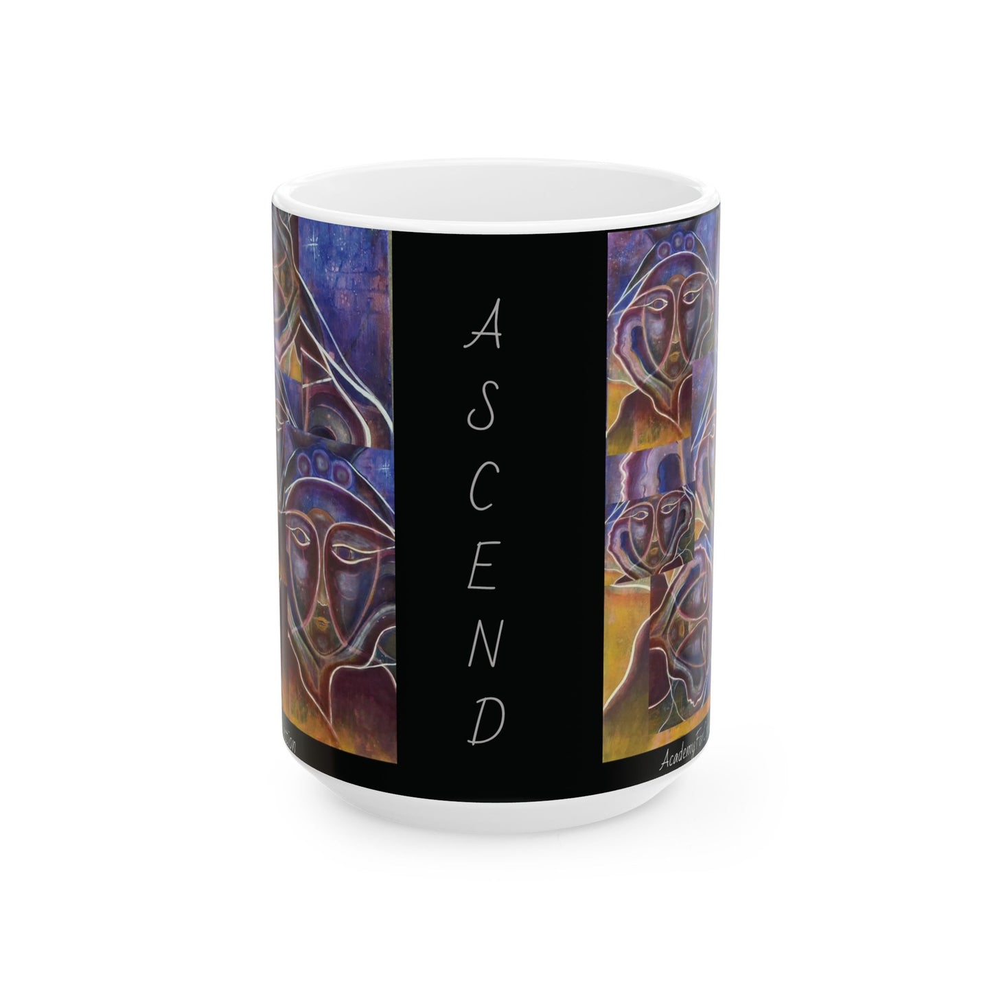 ASCEND , White Ceramic Mug, (11oz, 15oz)