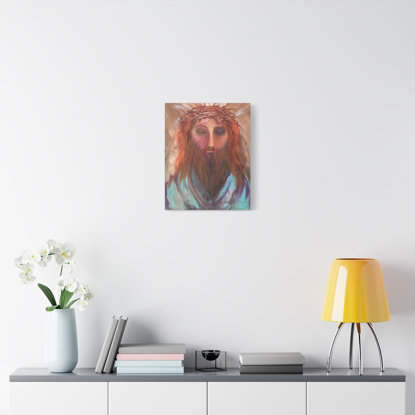 Jesus Portrait 'Sacred Surrender' Canvas Wall Art