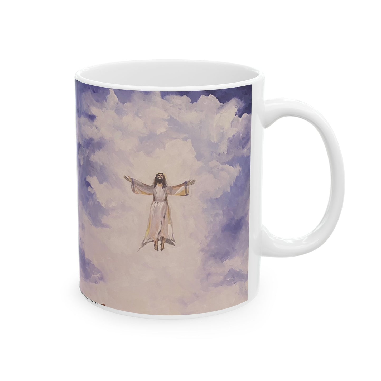 RISE , White Ceramic Mug, (11oz, 15oz)