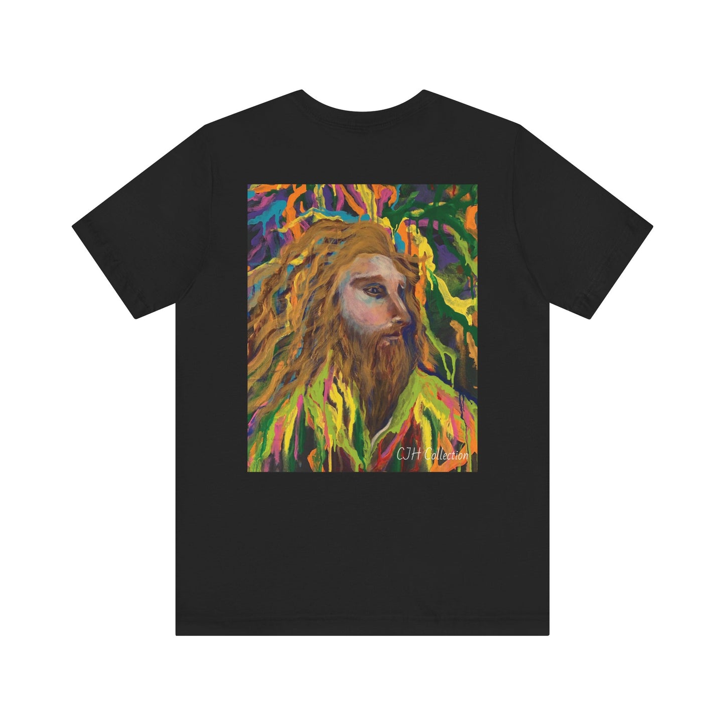 Change Maker Miracle Creator!  Artistic Unisex Short Sleeve Tee - Vibrant Spiritual Design - Image on Back