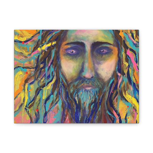 Colorful Jesus Portrait Canvas Wall Art