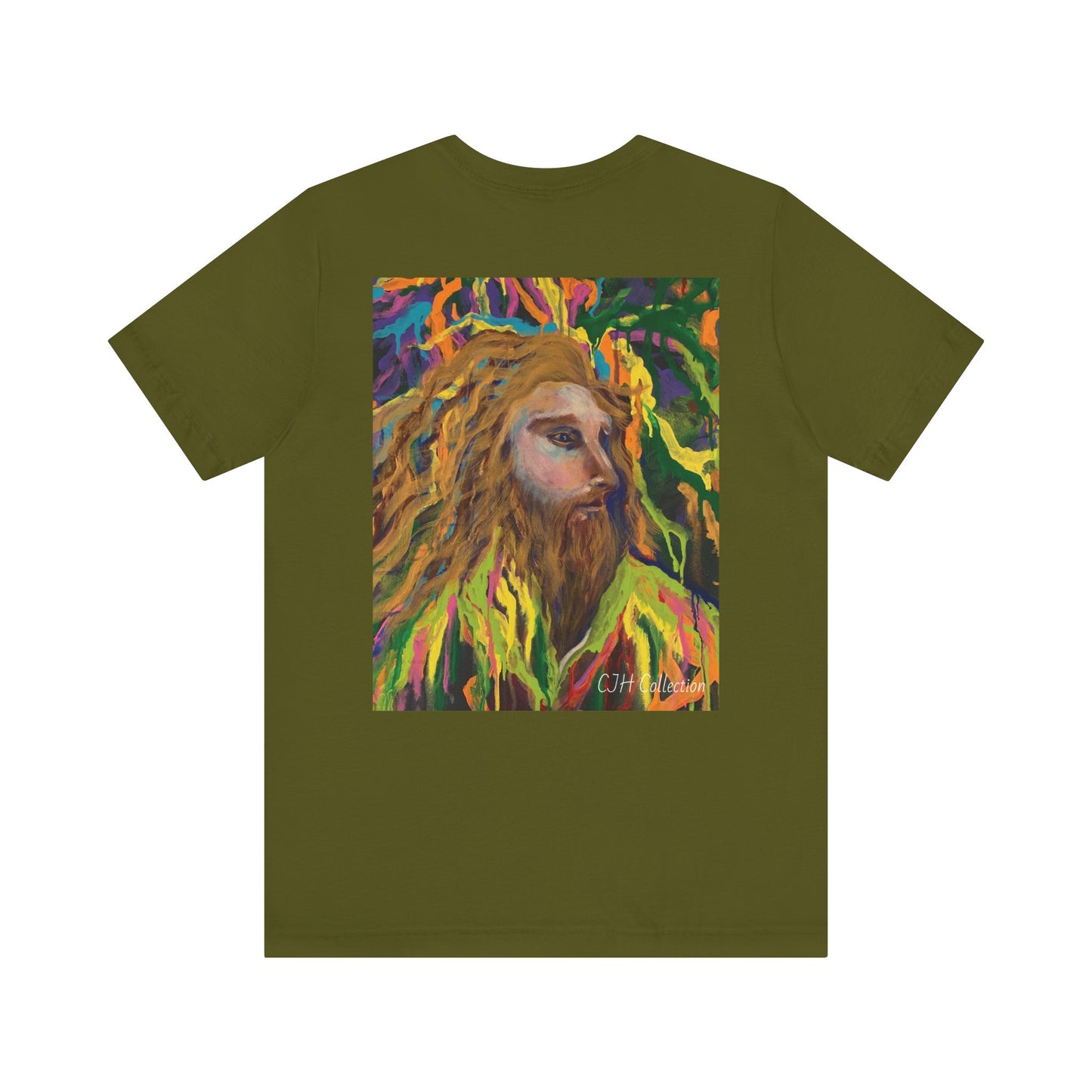 Change Maker Miracle Creator!  Artistic Unisex Short Sleeve Tee - Vibrant Spiritual Design - Image on Back
