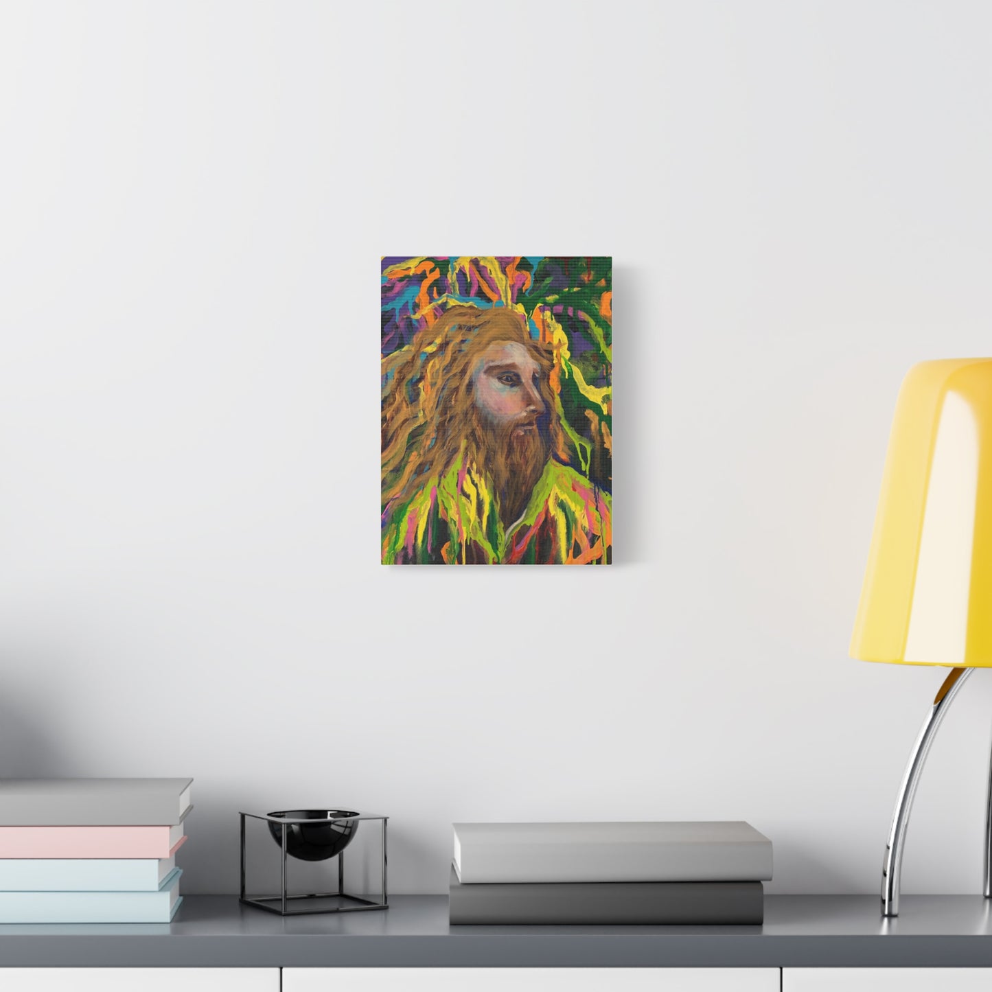 Colorful Jesus Portrait Canvas Wall Art