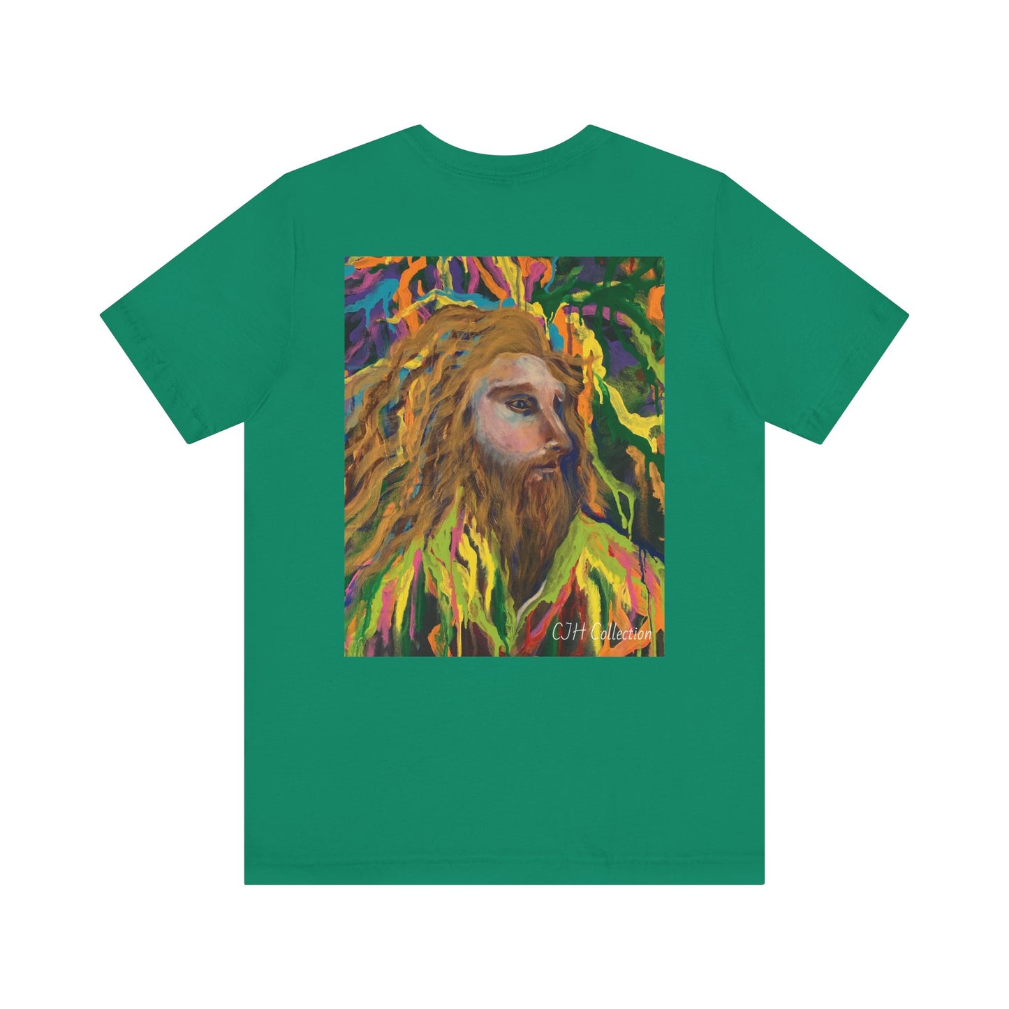 Change Maker Miracle Creator!  Artistic Unisex Short Sleeve Tee - Vibrant Spiritual Design - Image on Back