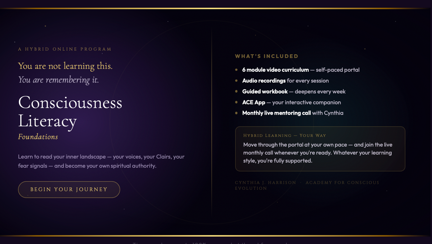 Consciousness Literacy Foundations